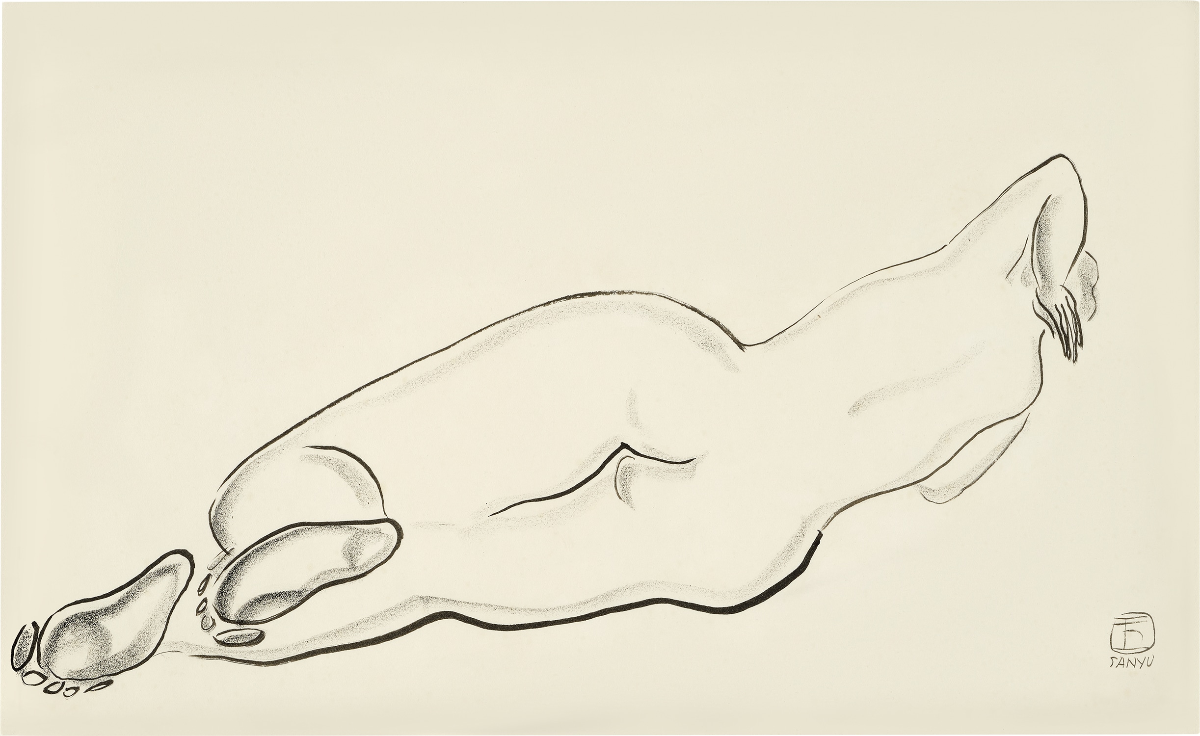 Sanyu — Nu de dos allongé