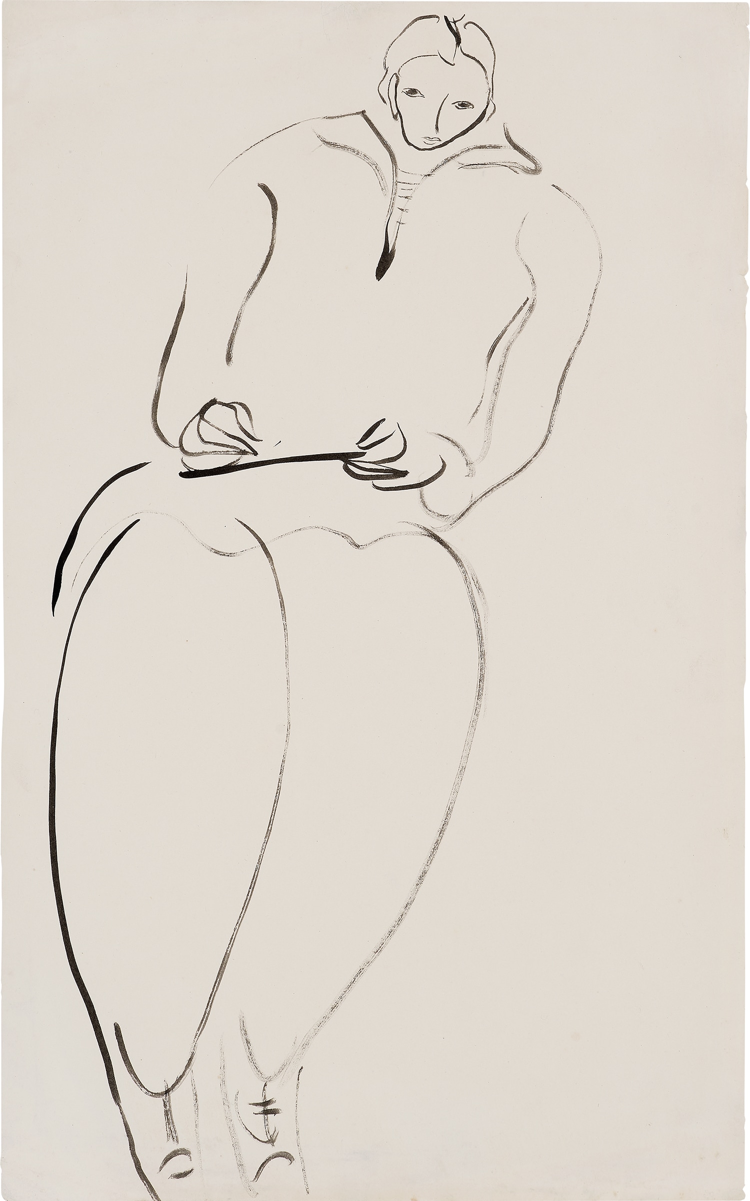 Sanyu — Femme au carnet