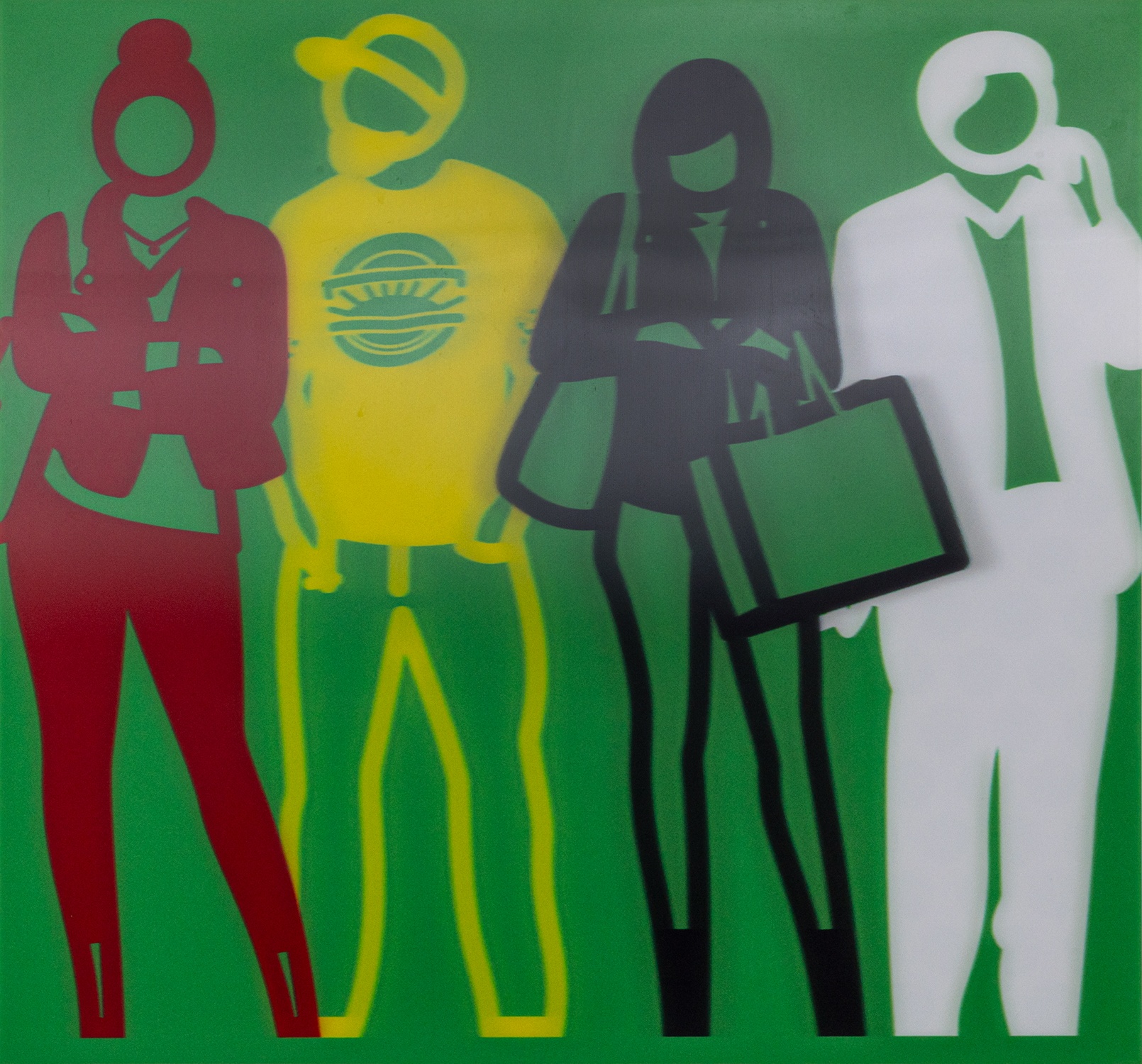 Julian Opie — Red Yellow Black White from Standing People