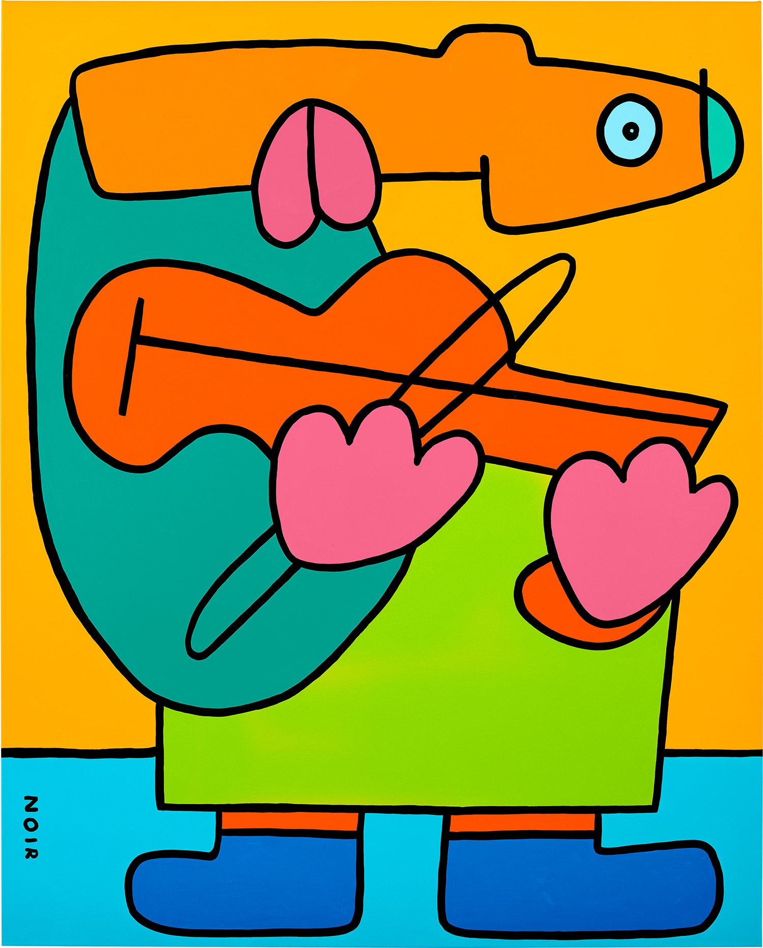Thierry Noir — On the silhouette of the violin, a breath of kindness has landed