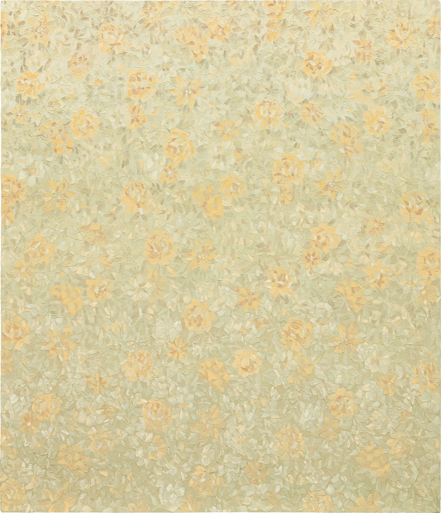 Liang Yuanwei is one of China’s most influential young contemporary artists. Born in Xian in 1977 and based in Beijing, she is best known for her richly textured impasto canvases of intricately flowered cloth, an intimate artistic practice underpinned by her rich knowledge of both Chinese and Western art history.