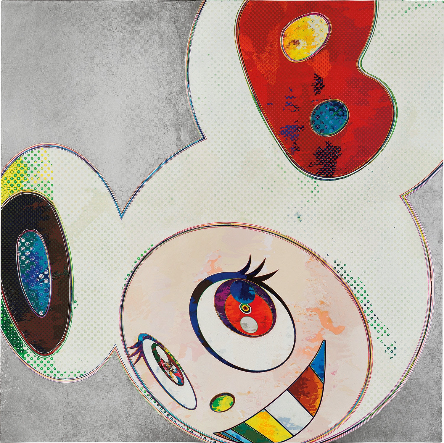 Takashi Murakami — And Then x 6 (Platinum & White: The Superflat Method)