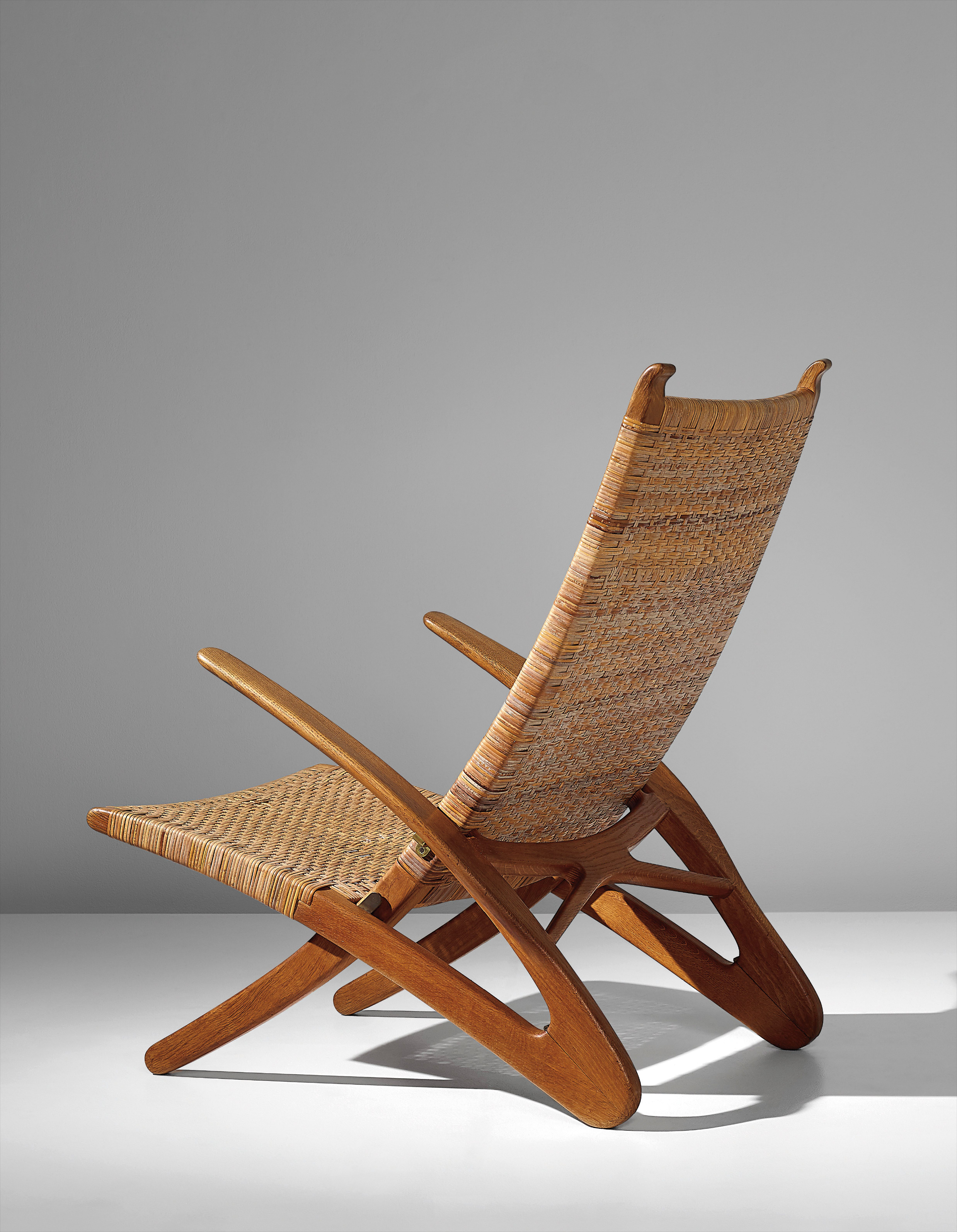 Hans J. Wegner — Rare 'Dolphin' folding armchair, model no. JH510