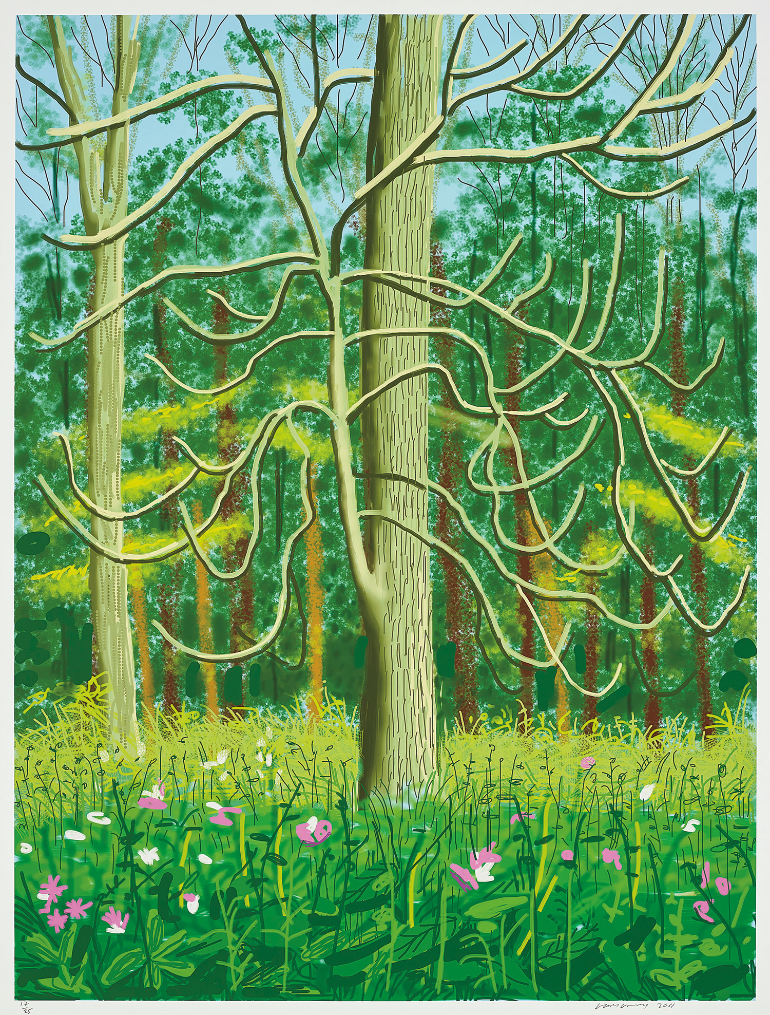 David Hockney — The Arrival of Spring in Woldgate, East Yorkshire in 2011- 4 May