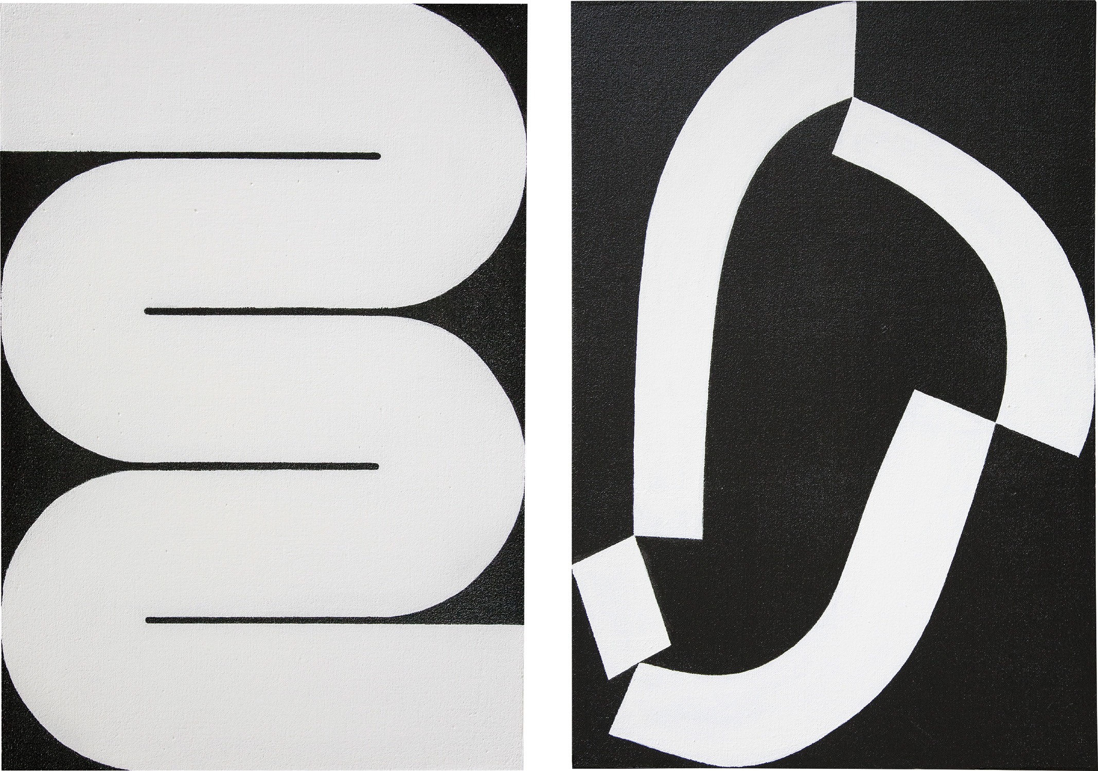 Genevieve Chua — Two works: (i) Edge Control #8, Slalom; (ii) Edge Control #9, Seated Nude