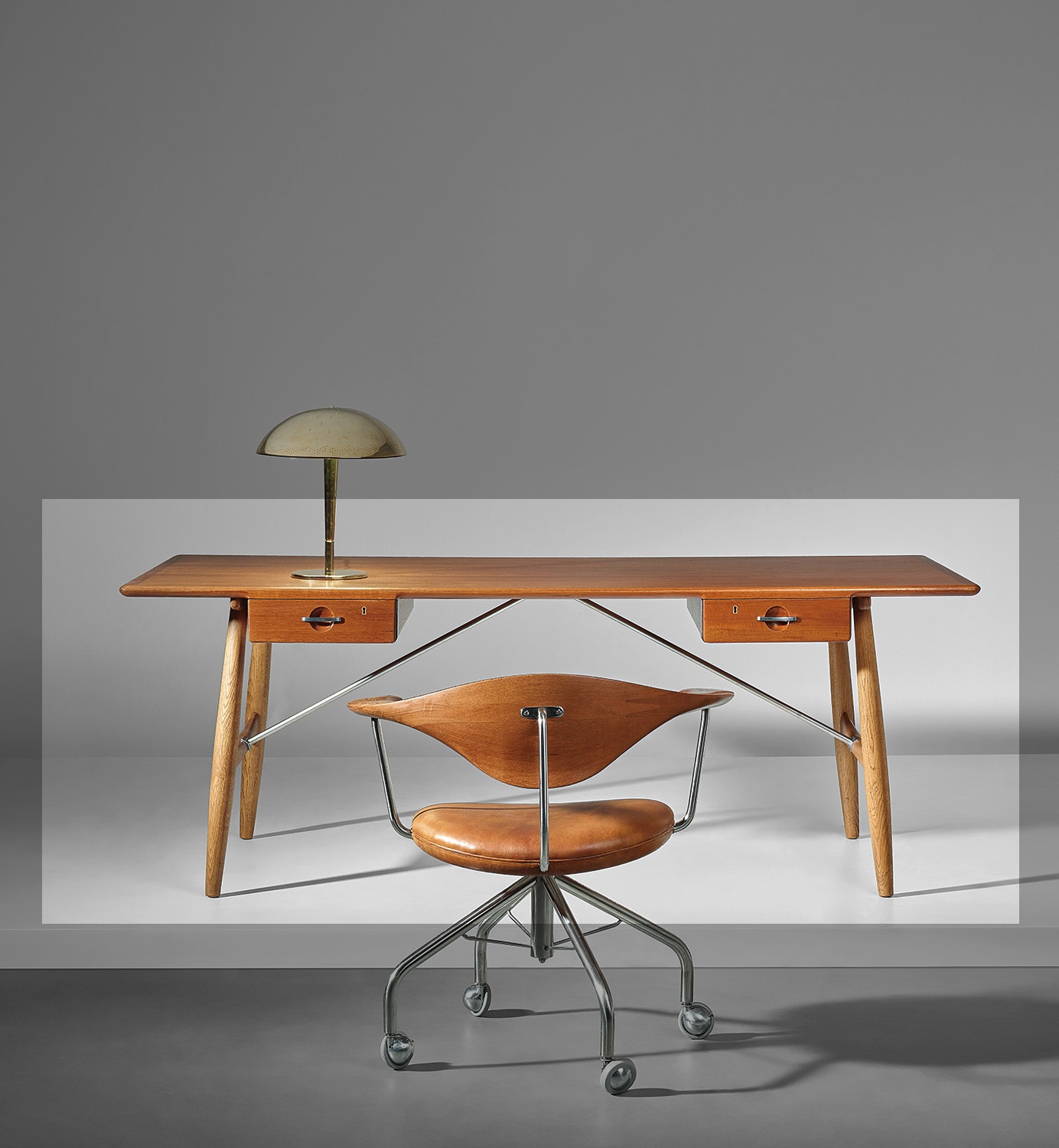 Hans J. Wegner — Early 'Architect's desk', model no. JH571