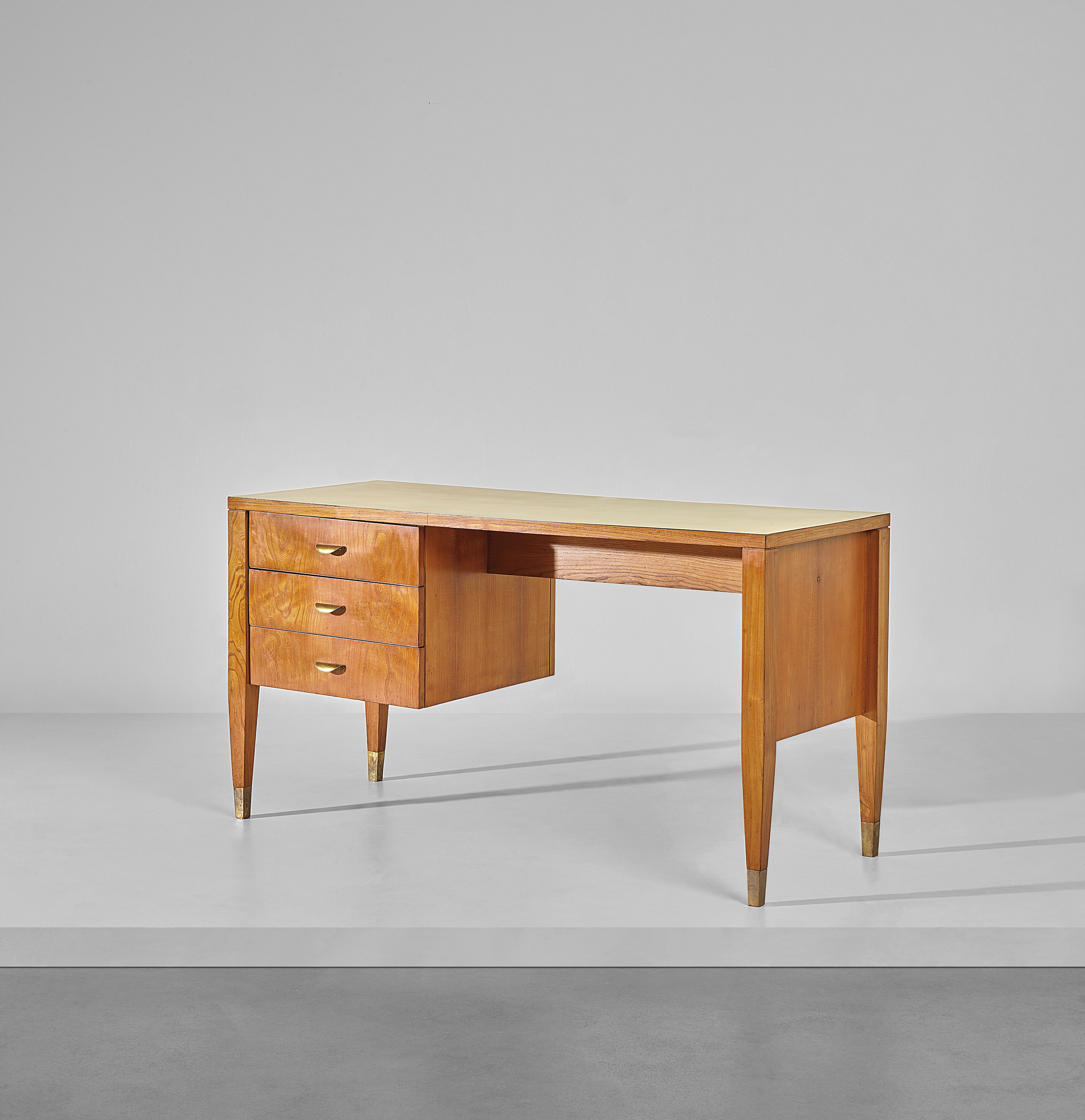 Gio Ponti — laminated plywood, stained beech-veneered wood, stained beech, brass