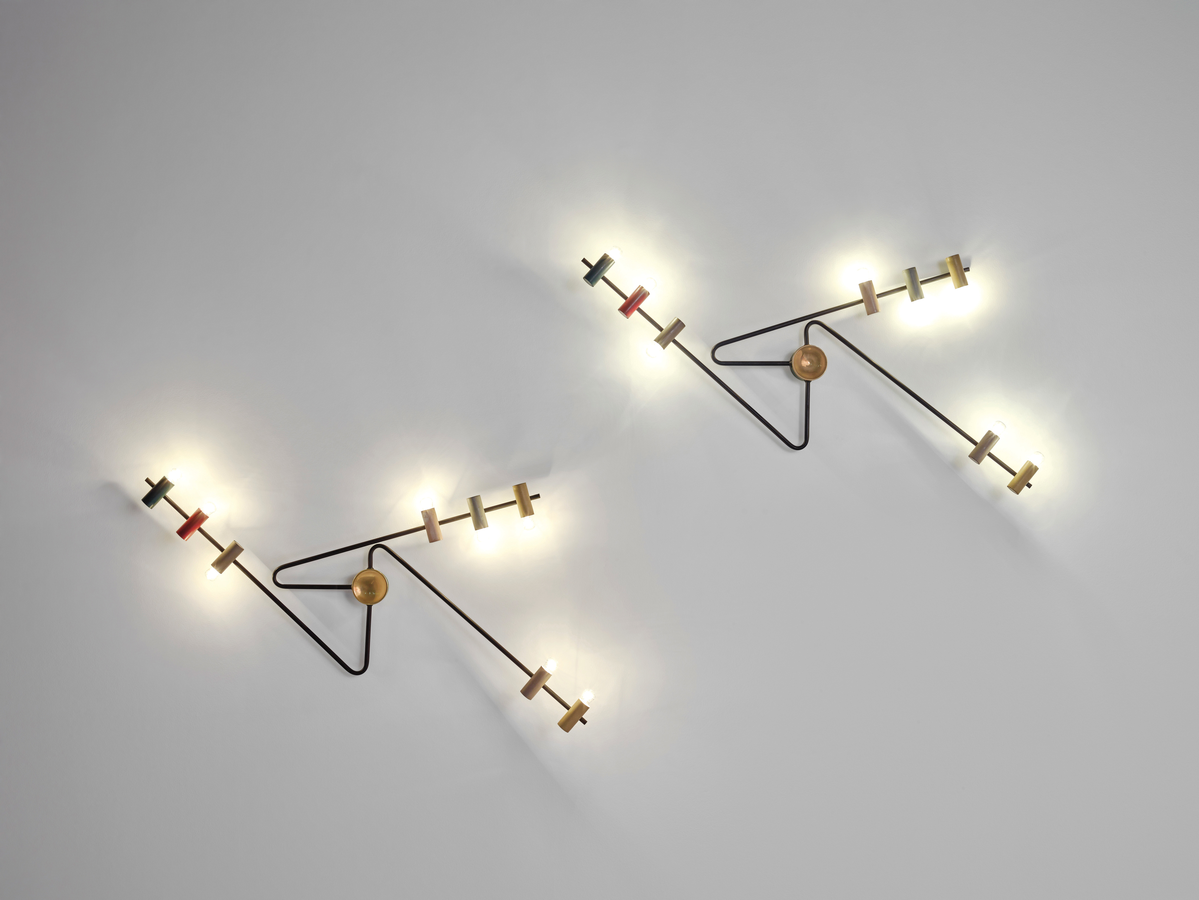 Bruno Gatta — Pair of rare wall lights