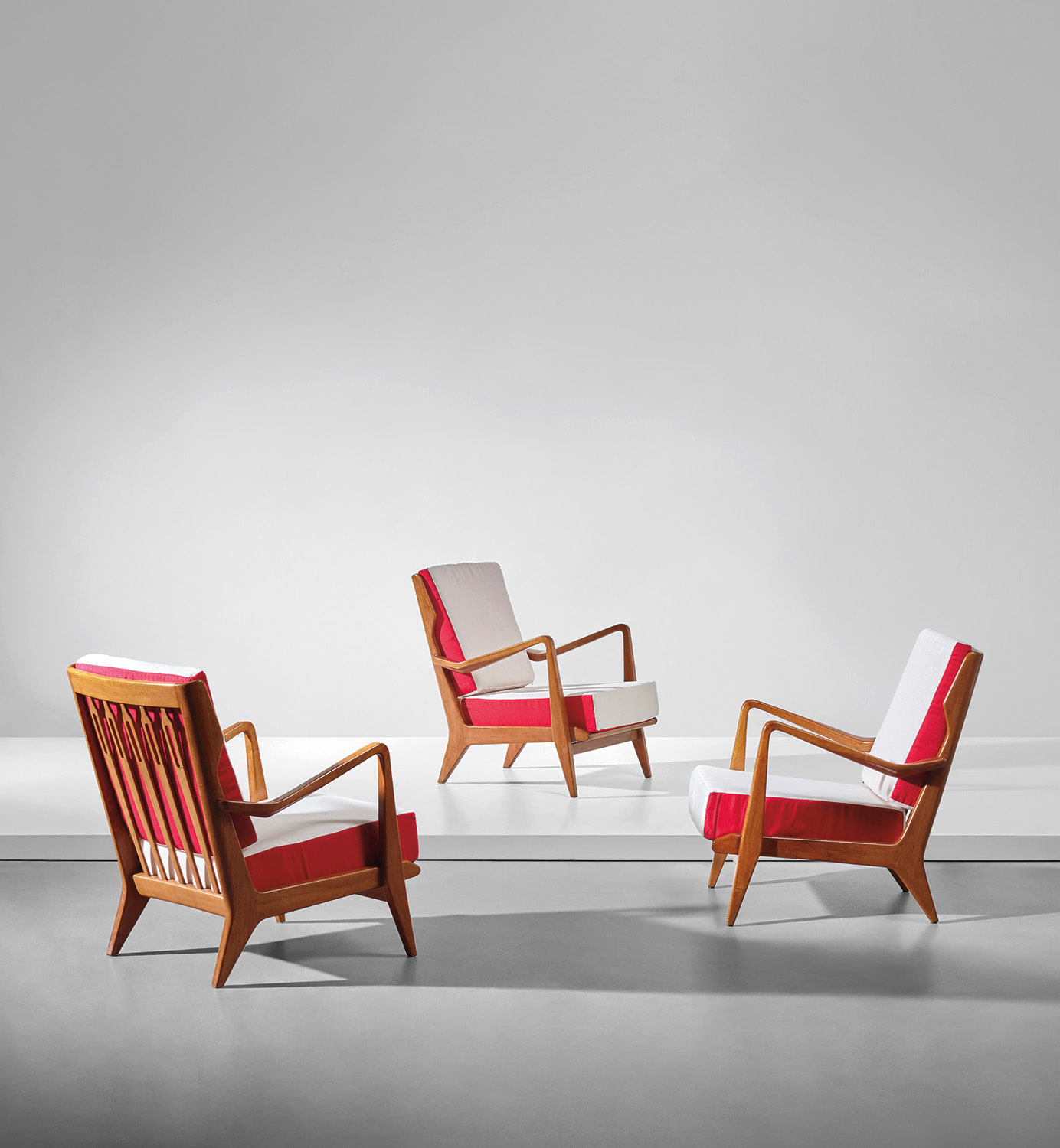 Gio Ponti — Set of three armchairs, model no. 516