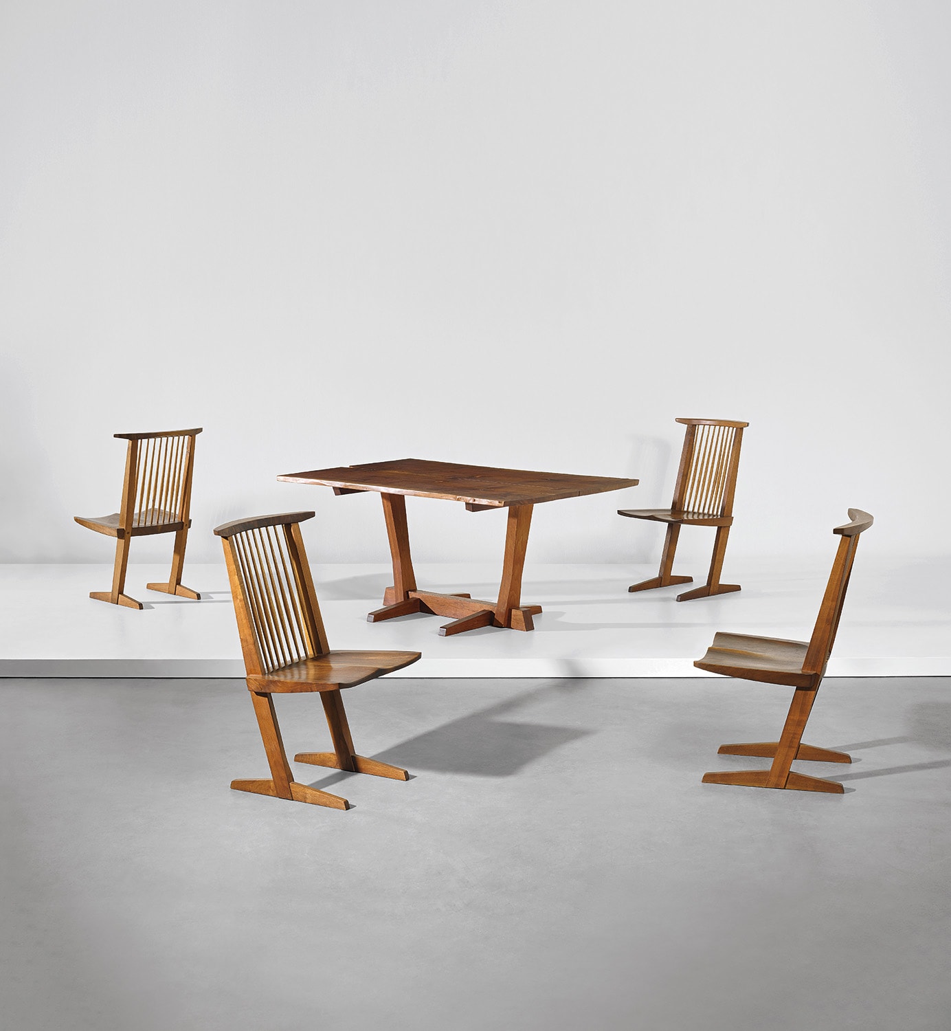 Set of four 'Conoid' dining chairs