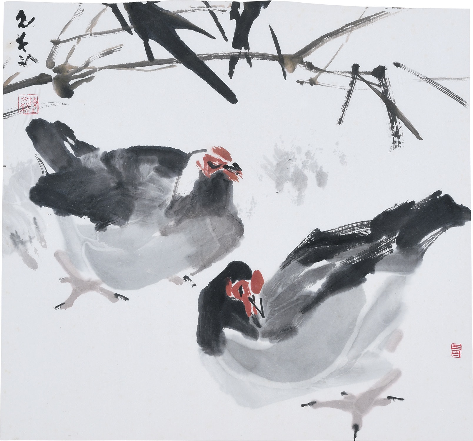 Chen Wen Hsi — A Pair of Chickens