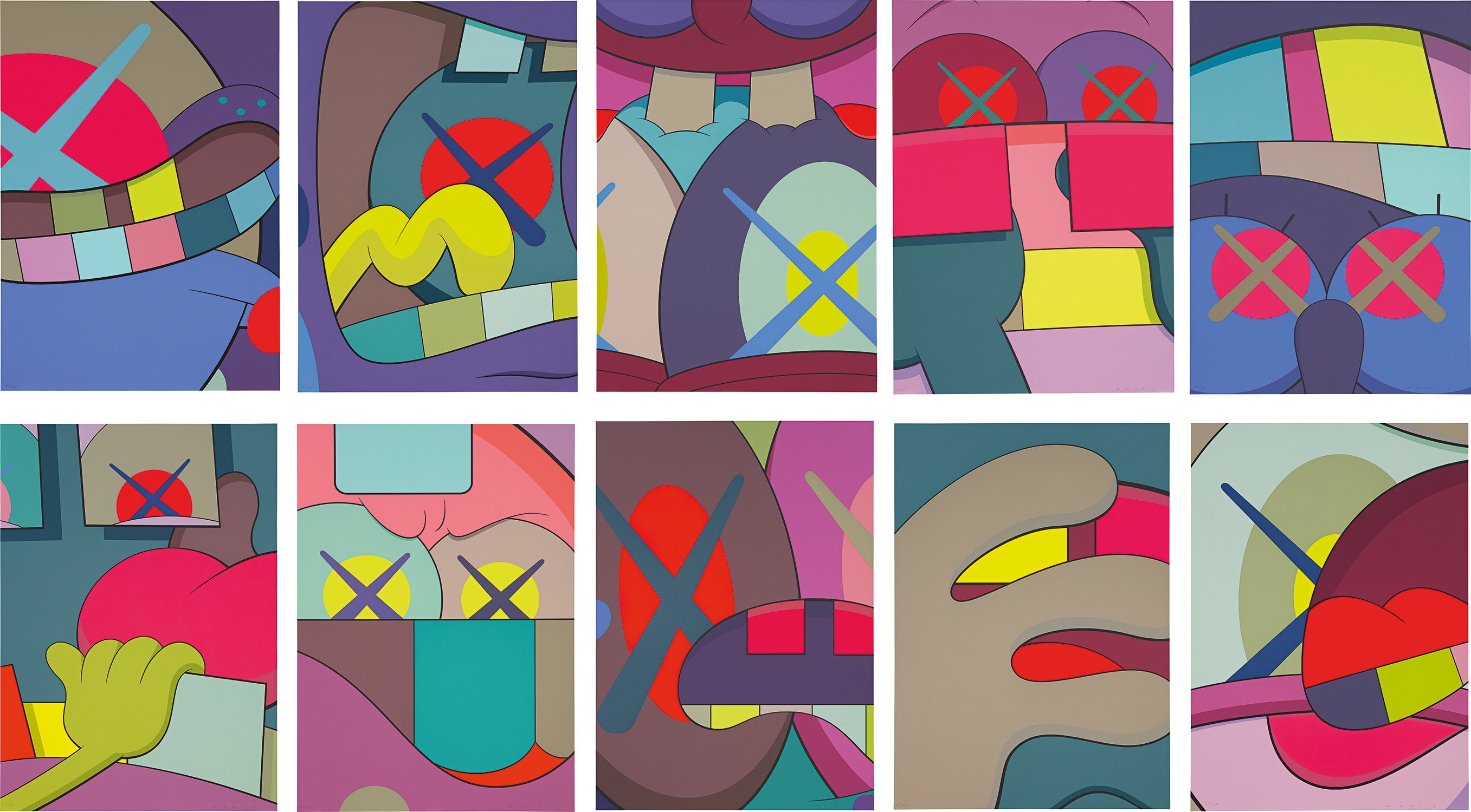 KAWS — Ten Works: UPS AND DOWNS