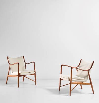 Pair of easy chairs, model no. FJ 45