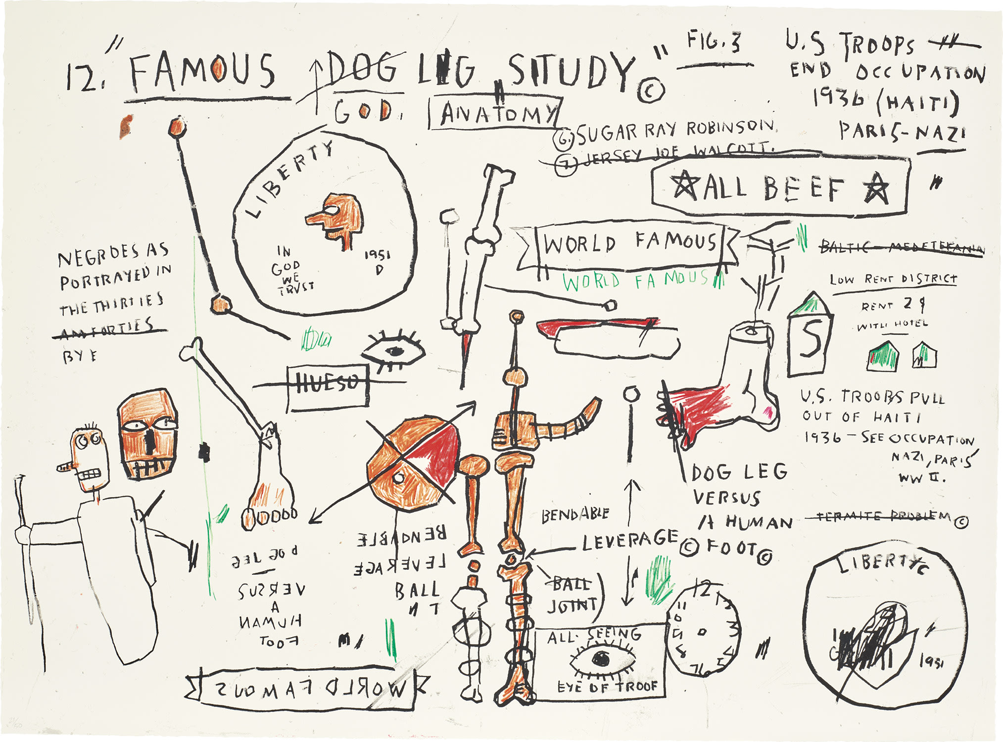 Jean-Michel Basquiat — Dog Leg Study