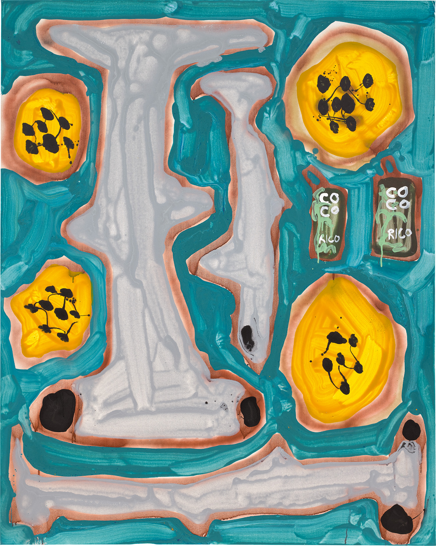 Katherine Bernhardt — Hammer Heads + Tostones + Coco Rico