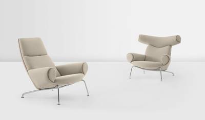 Pair of 'Ox' lounge chairs, model nos. AP46 and AP47