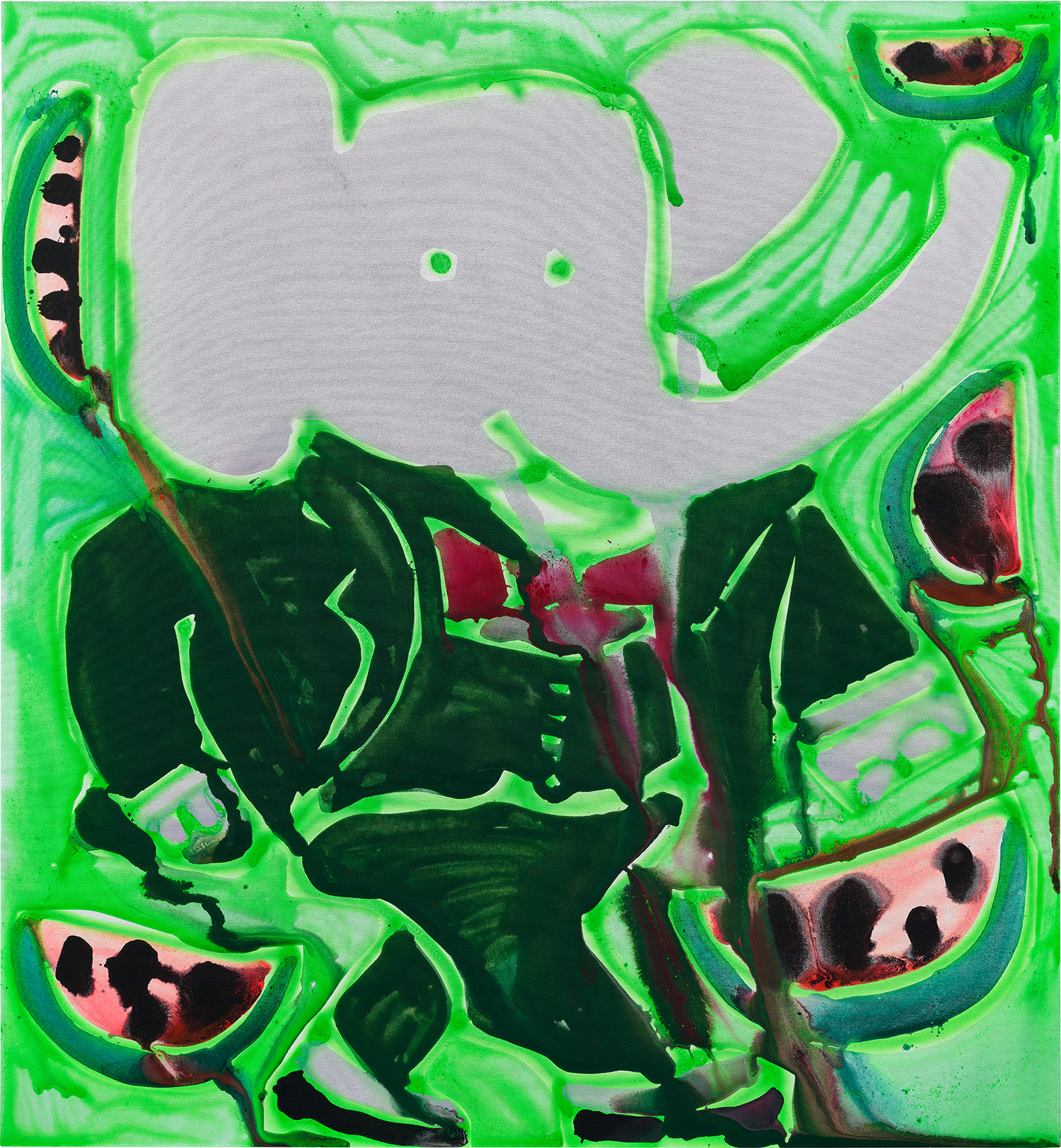 Katherine Bernhardt — Green Suit One