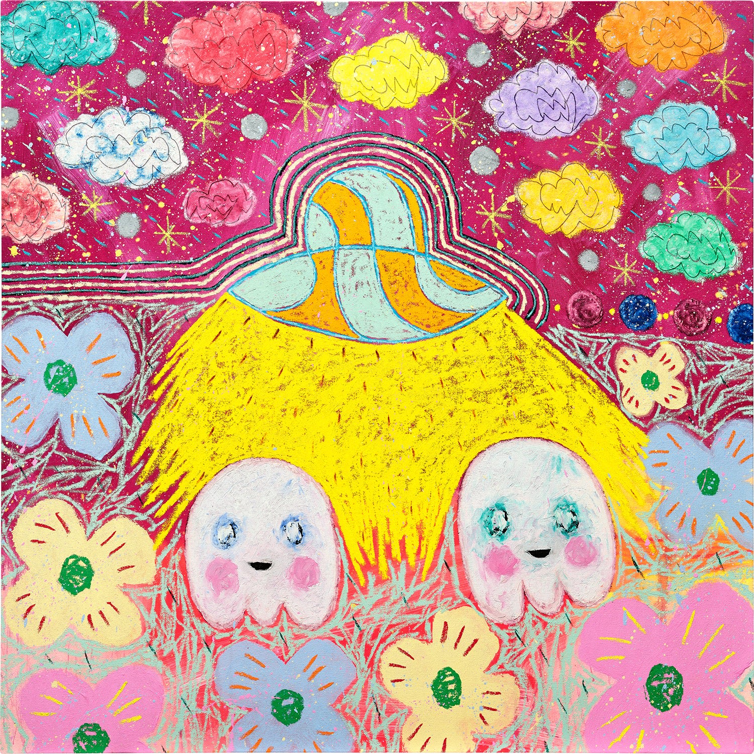 Ghost Buddy Abduction In A Colourful Dream