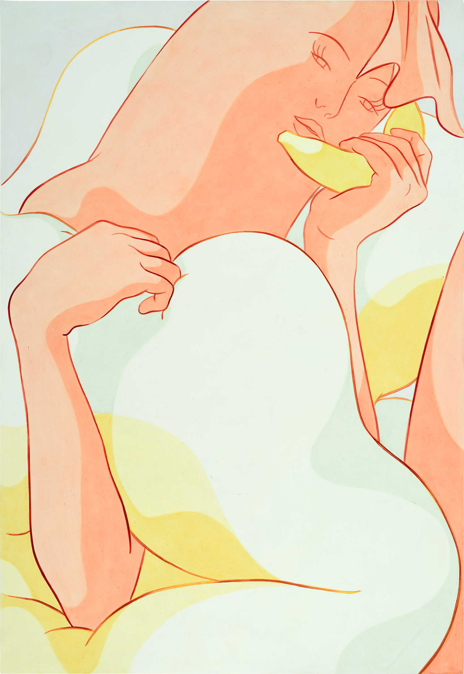 Crop, Head Tilts, Hand Casual, Thigh Up, Banana Phone