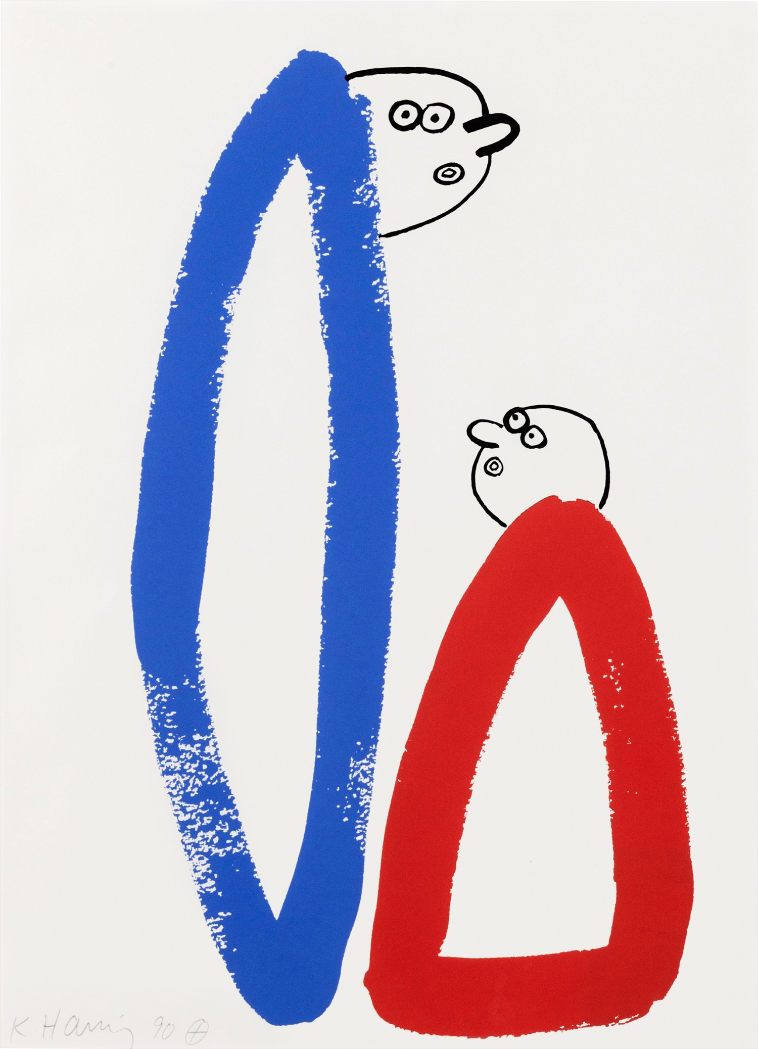 Keith Haring — The Story Of Red And Blue: plate 14 (L. p. 132)