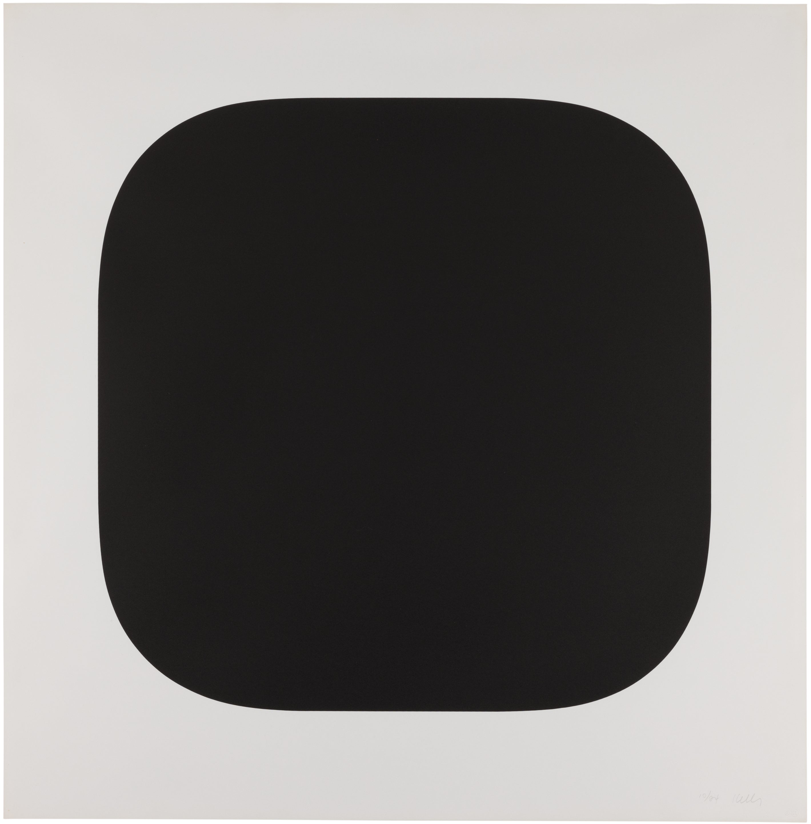 Ellsworth Kelly — Black Variation IV, from Second Curve series (G. 592, A. 112)