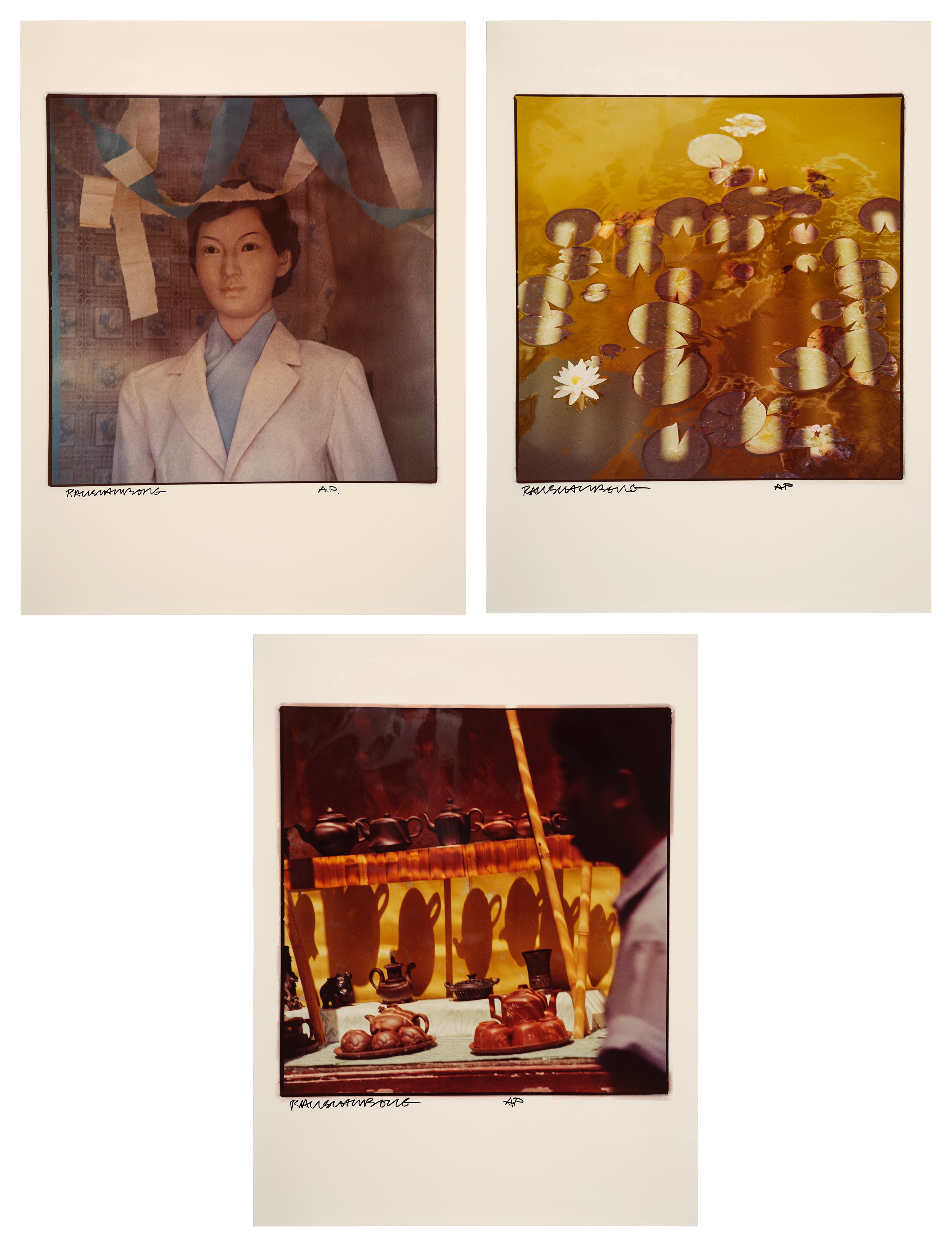 Robert Rauschenberg — Blue Lady; Lily Pads; and Tea Pots, from Studies for Chinese Summerhall (Large)