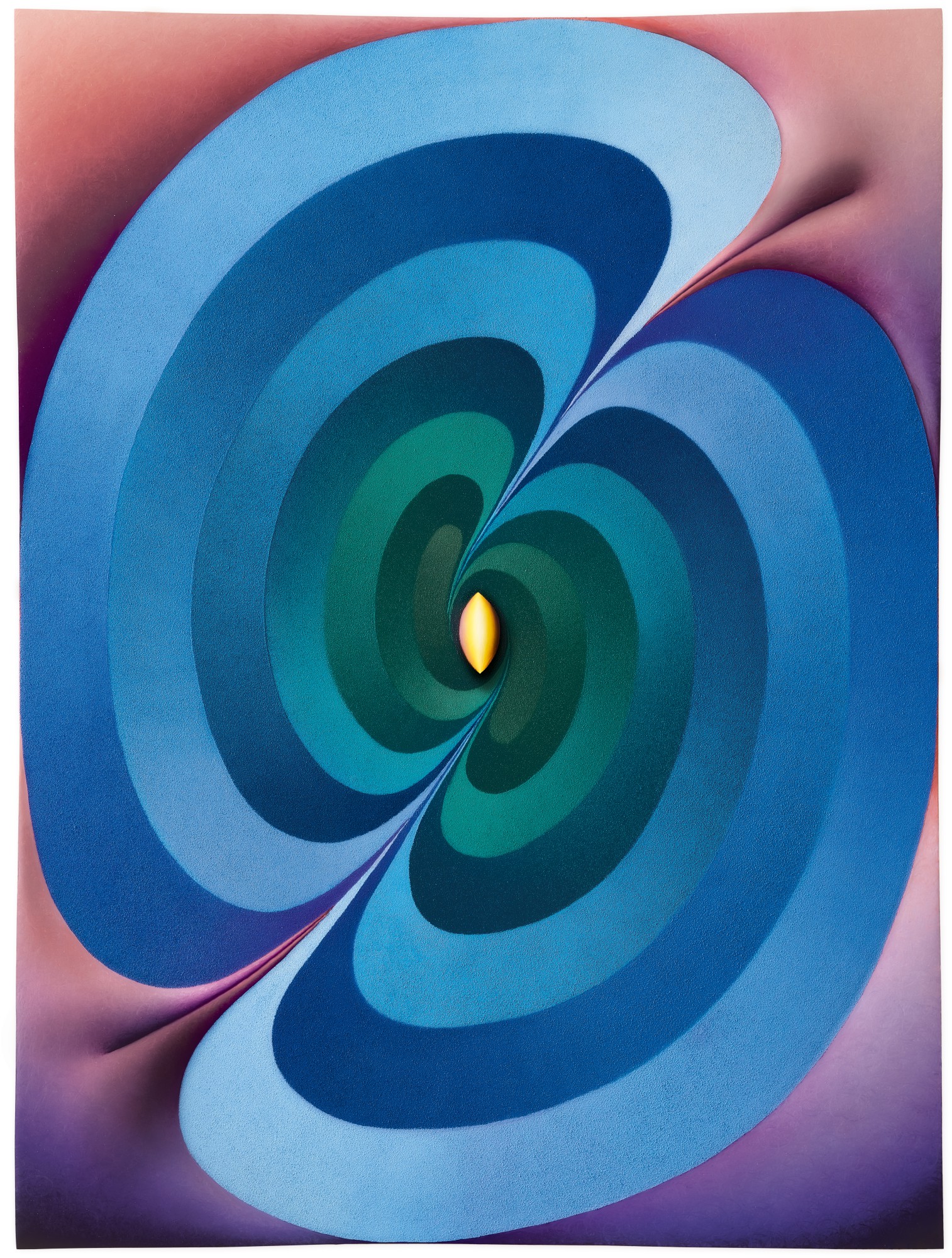 Linked Lingams (yellow, green, blue, purple, pink) 連接的林伽（黃，綠，藍，紫，粉紅色）