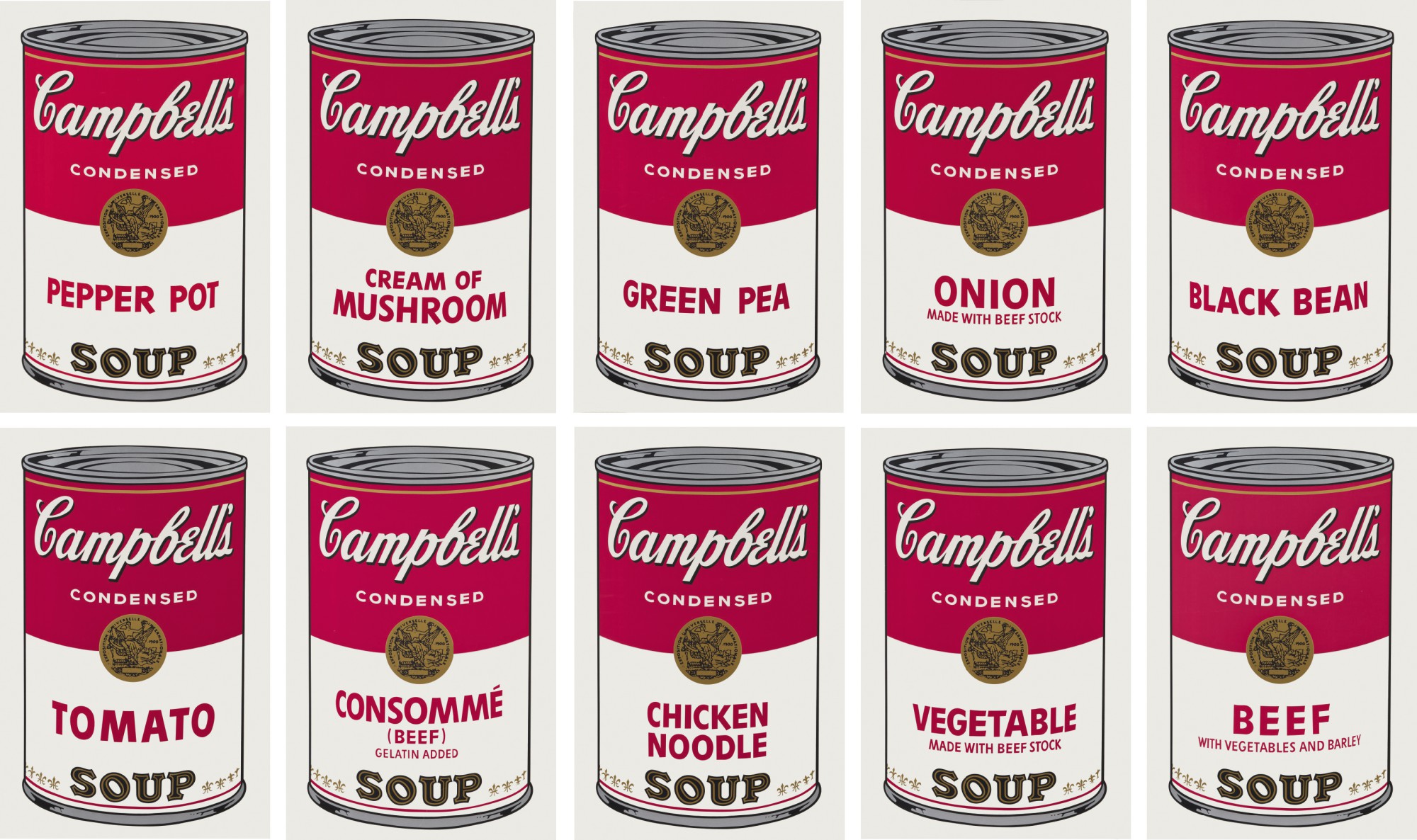 KAWS — Campbell's Soup I (Set of Ten) 金寶湯之一（一套十幅）