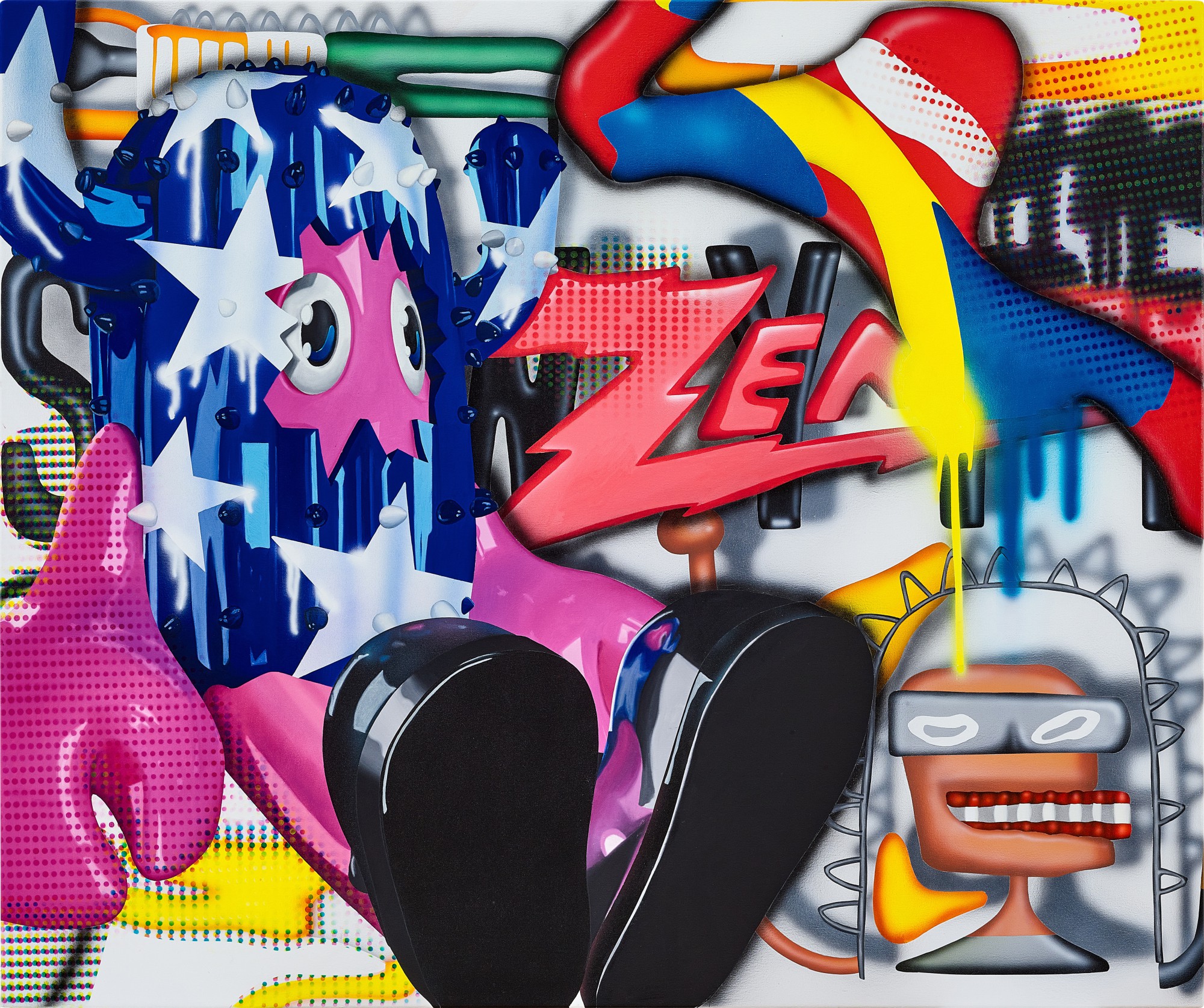 龍蝦樂園博物館合作繪畫（天頂）