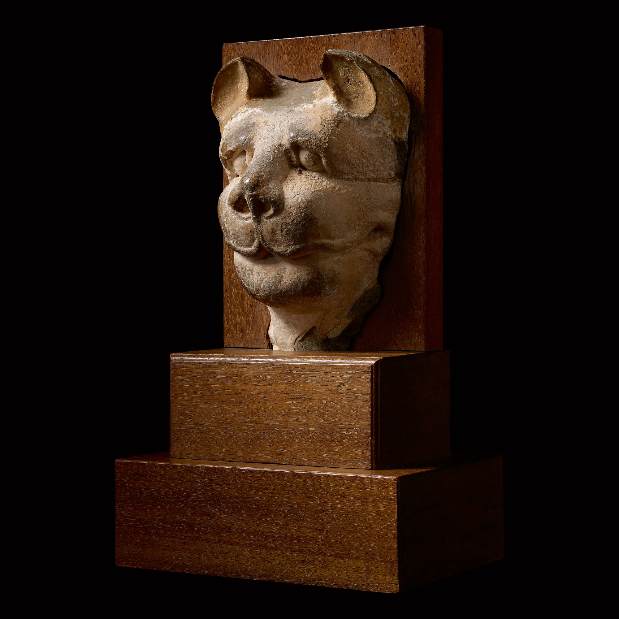 Unknown — 北齊 石灰岩浮雕獅頭殘石