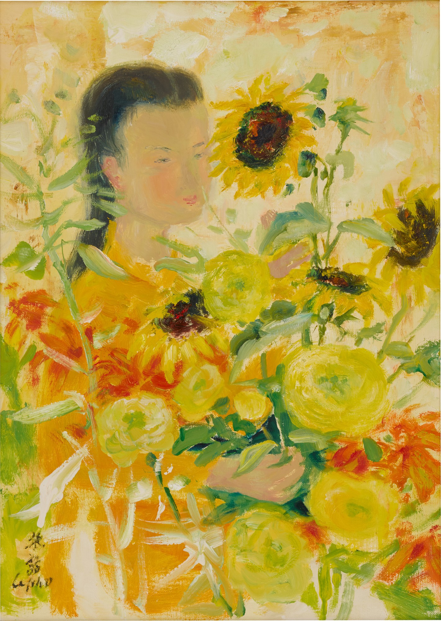 Lady with Sunflowers 女人與太陽花