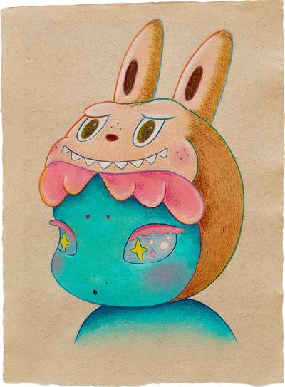 Cosmic Girl with Labubu Costume