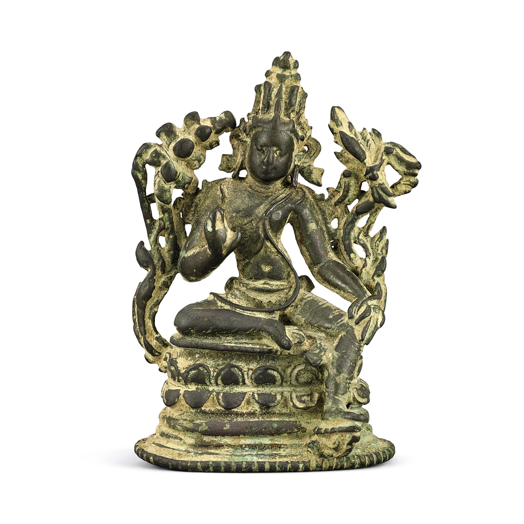 A copper alloy figure of Maitreya — 十二世紀 東印度銅彌勒佛坐像
