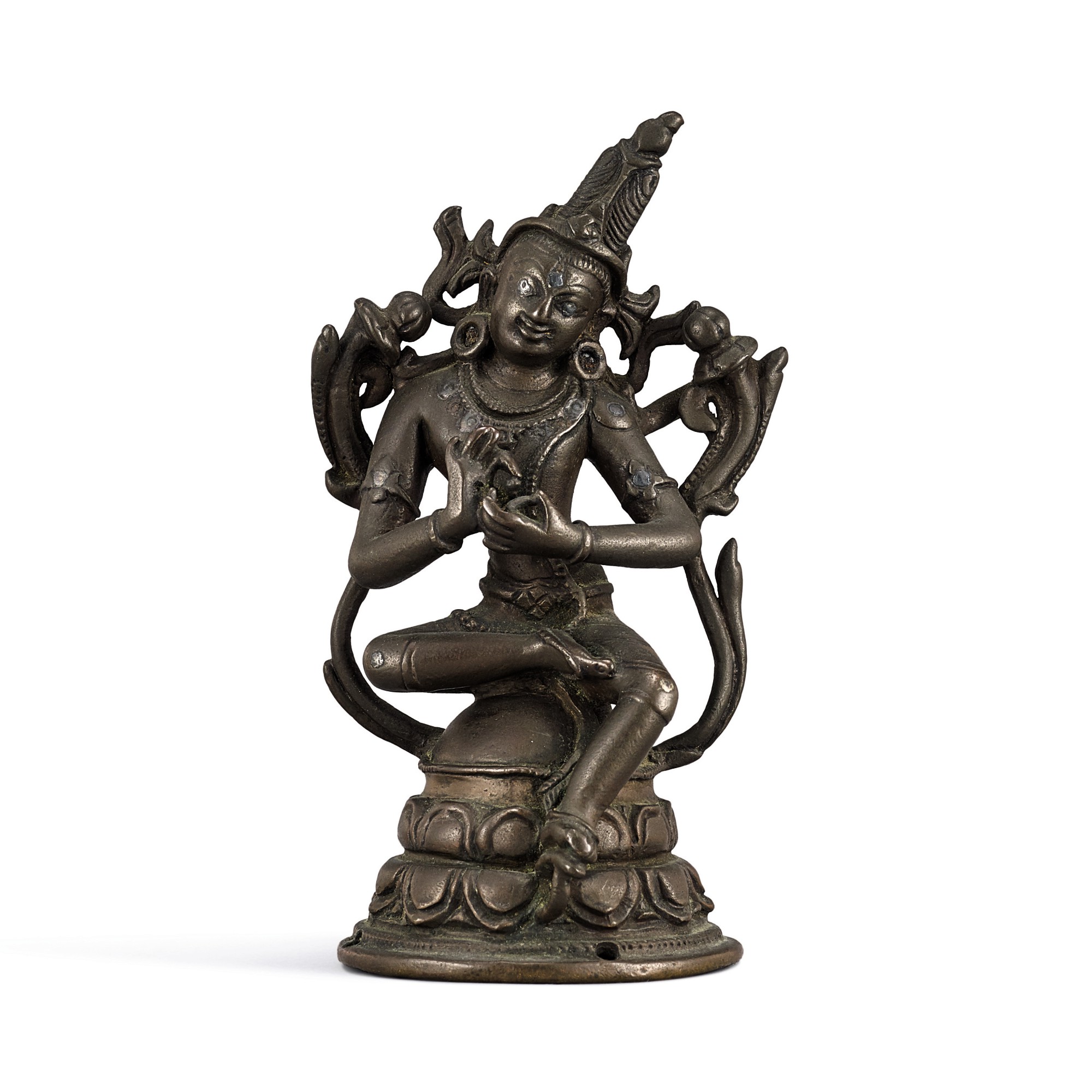 Unknown (Historical) — 十二世紀 帕拉東印度銅錯銀觀世音菩薩坐像