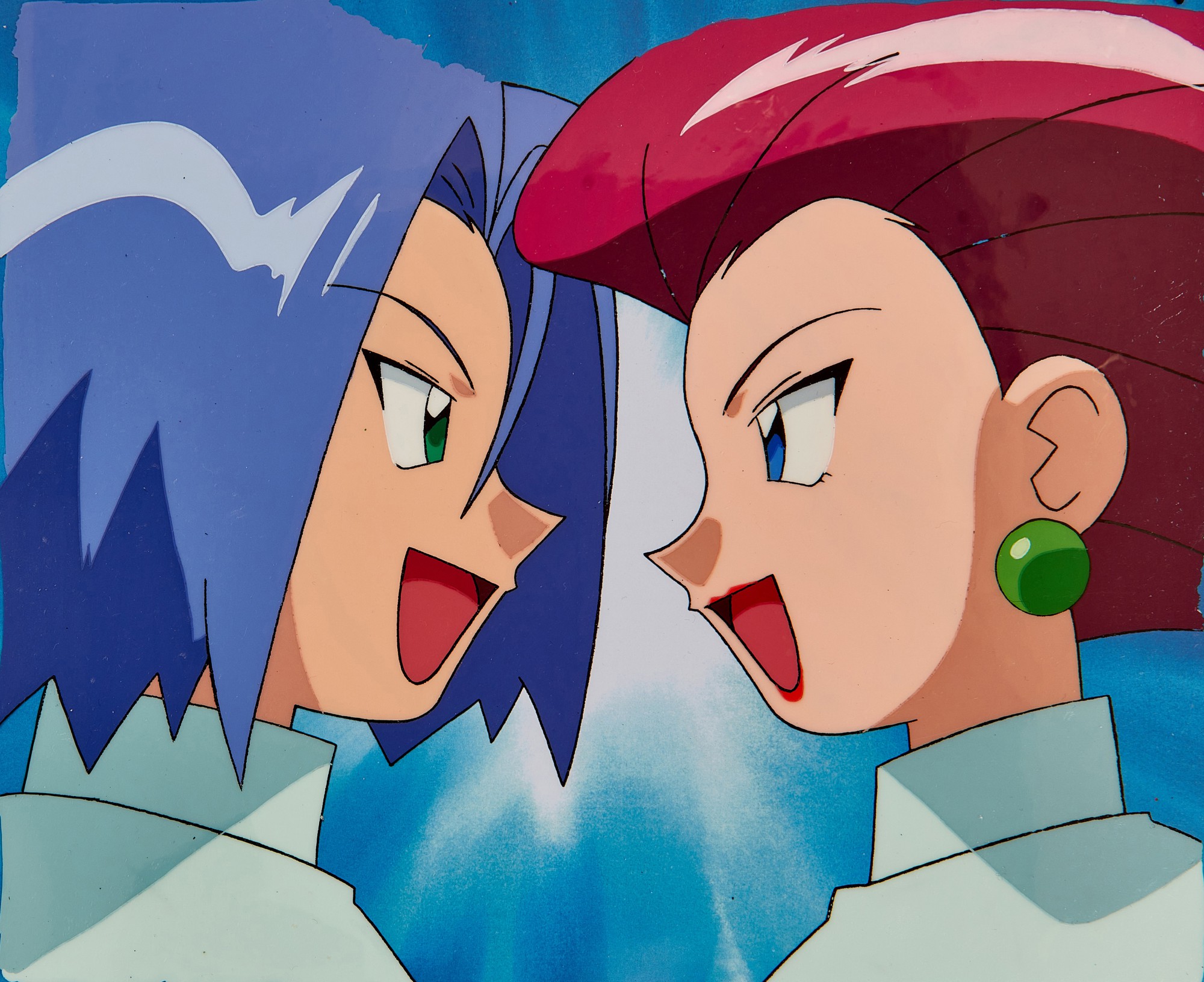 武藏與小次郎：我們是火箭兵團！賽璐璐，附線稿及印刷背景