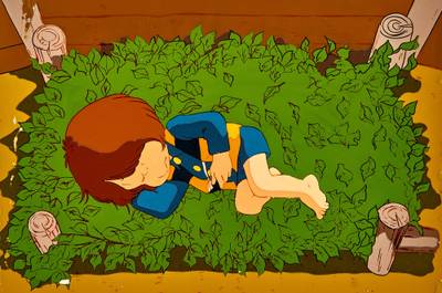 鬼太郎，開場格賽璐璐，附線稿及印刷背景