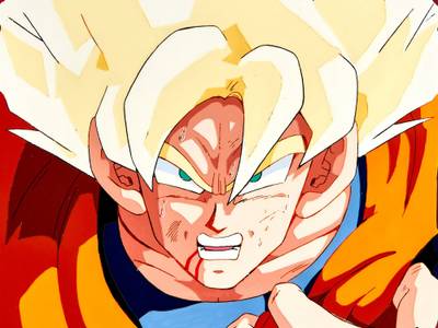 超級撒亞人孫悟空（第129集）賽璐璐，附印刷背景