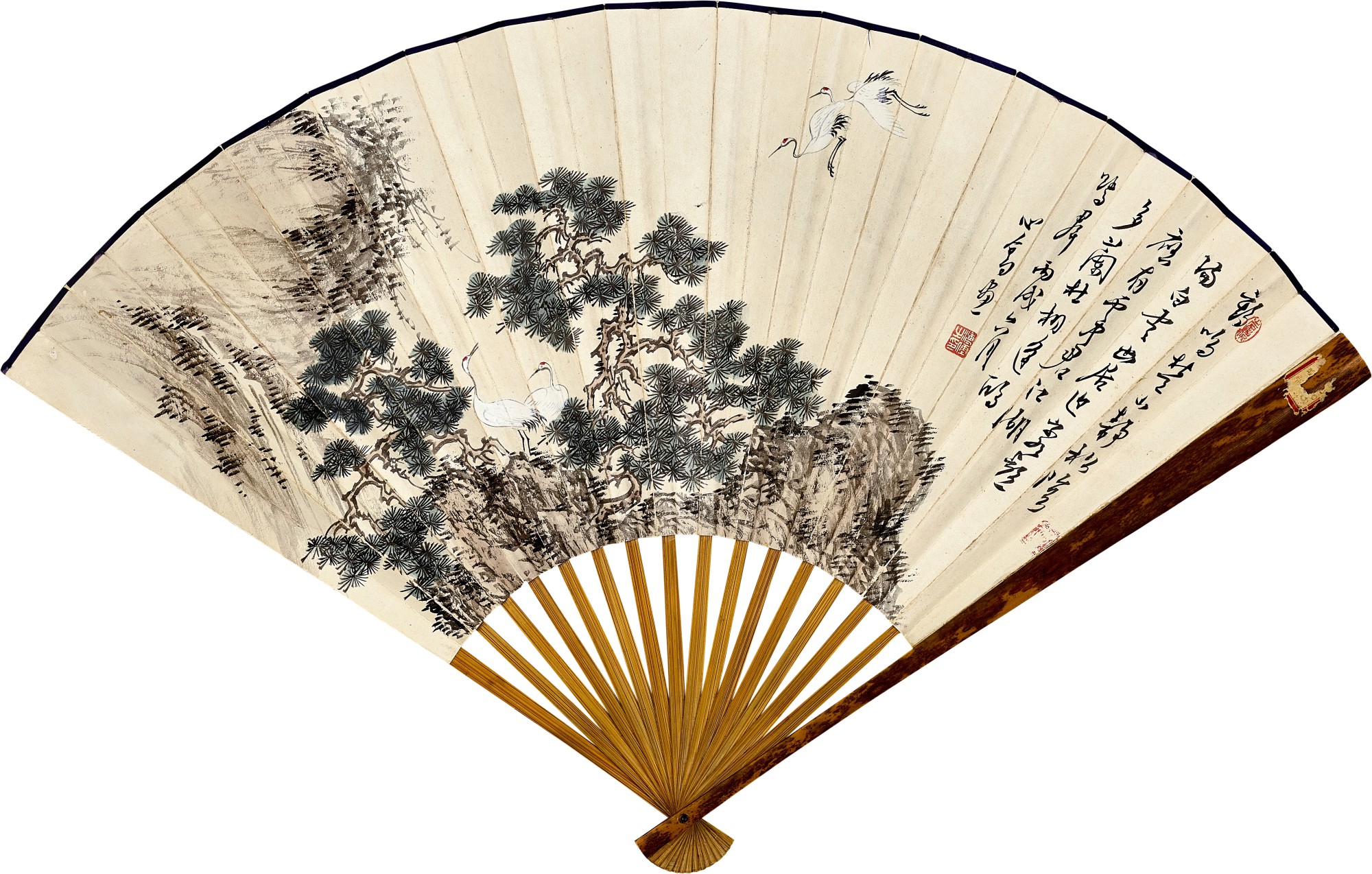 鶴壽長青 Cranes by Pine Trees