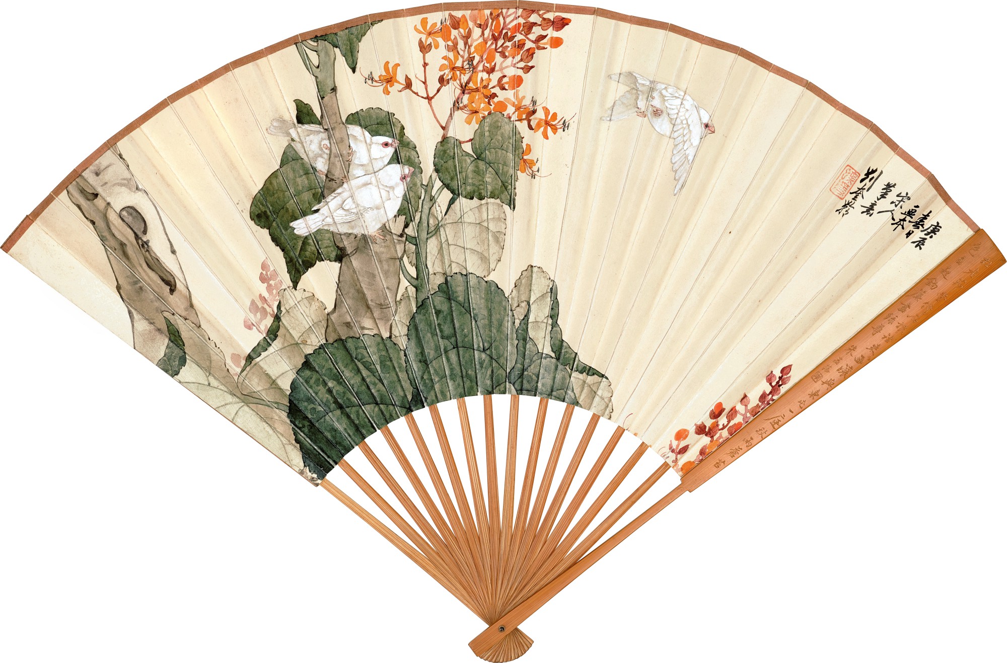 Liu Kuiling — 春鴿 Birds and Flowers in Spring