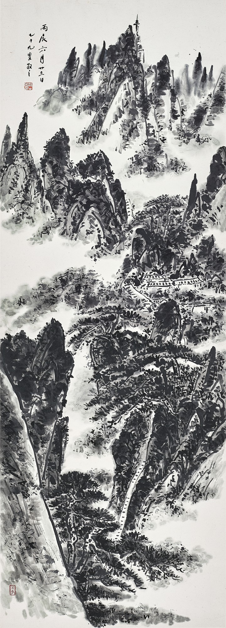 Lin Sanzhi — 松雲疊峰 Temple in the Pine Mountains