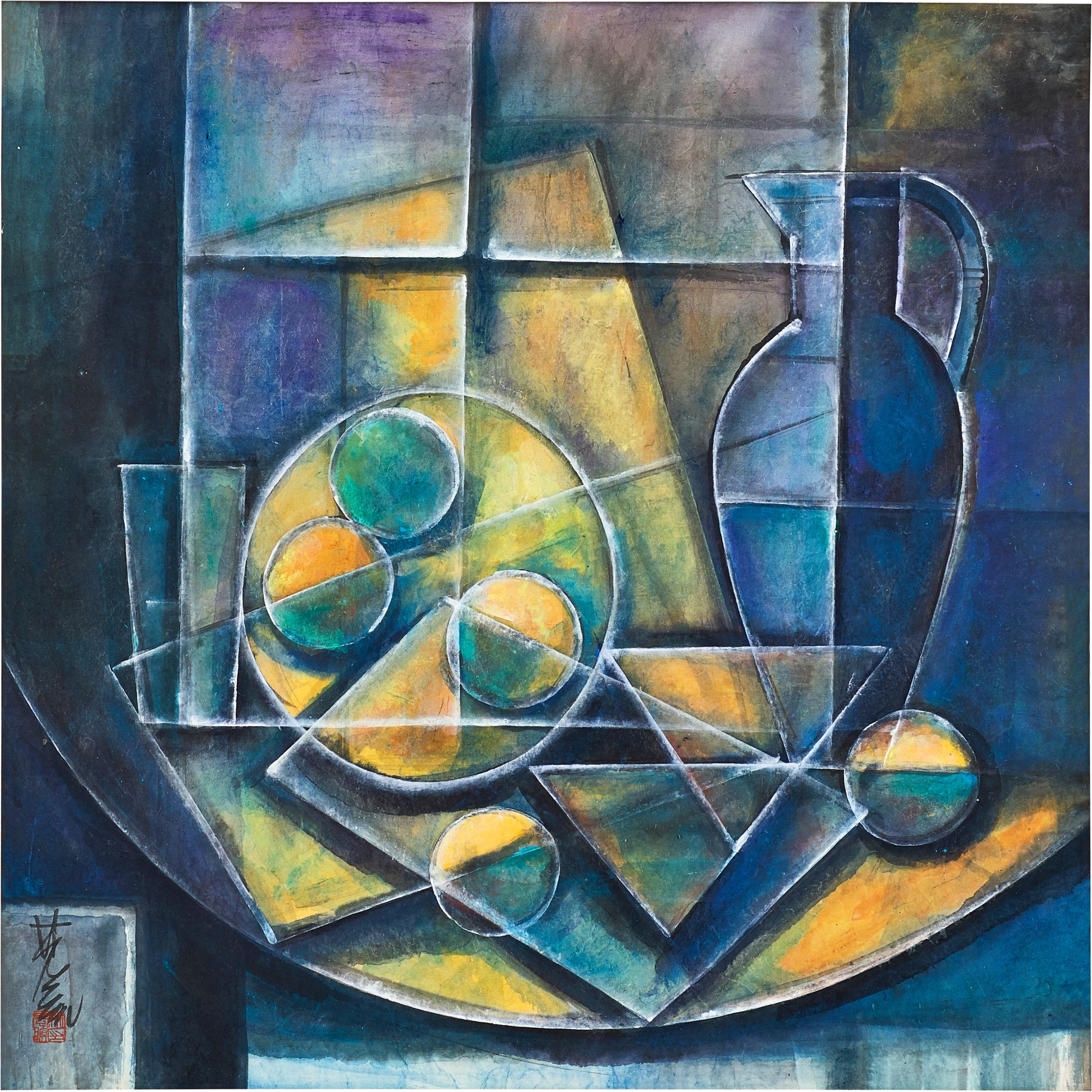 Lin Fengmian — Still Life 窗前圓桌靜物