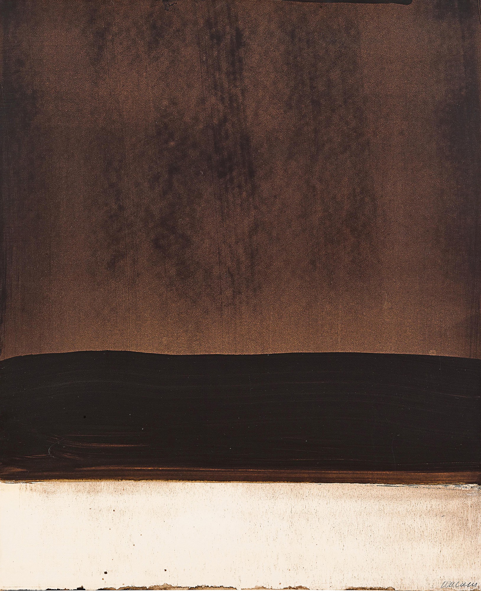 Pierre Soulages — Brou de noix, 92 x 75 cm 核桃木，92 x 75 厘米
