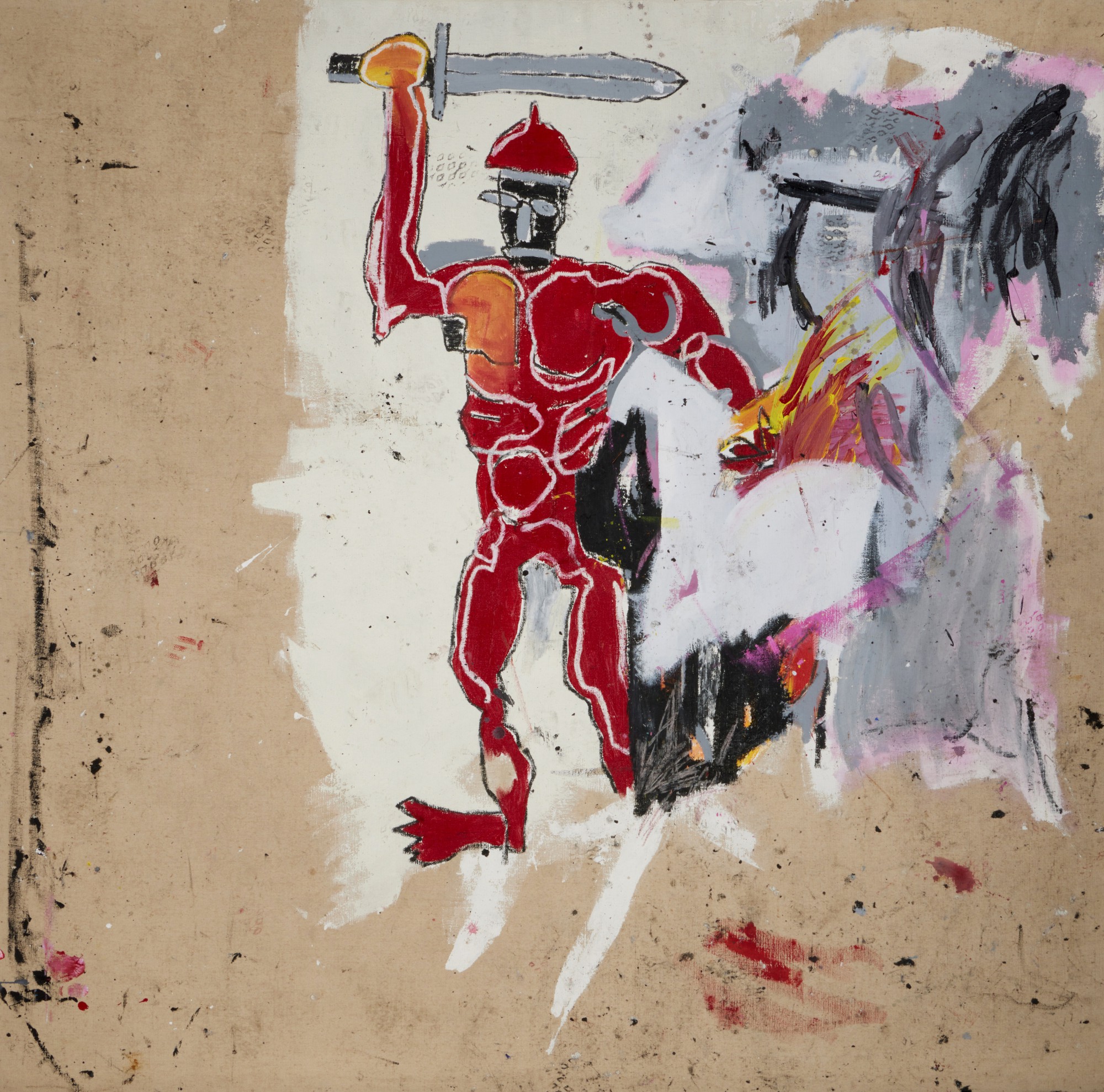 Jean-Michel Basquiat — Untitled (Red Warrior) 無題（紅戰士）