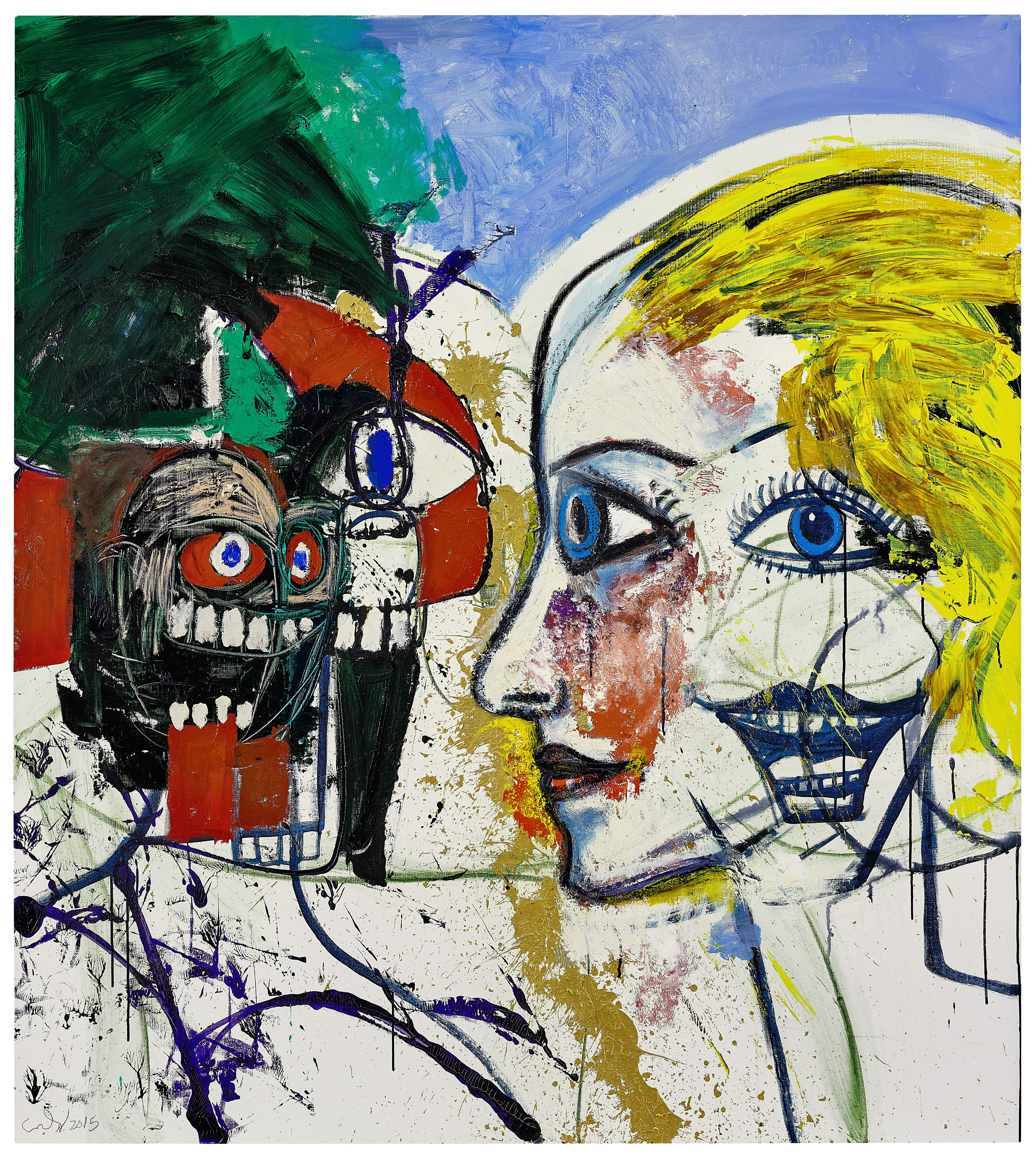 George Condo — Untitled (Artist and Muse) 無題（藝術家與繆斯）