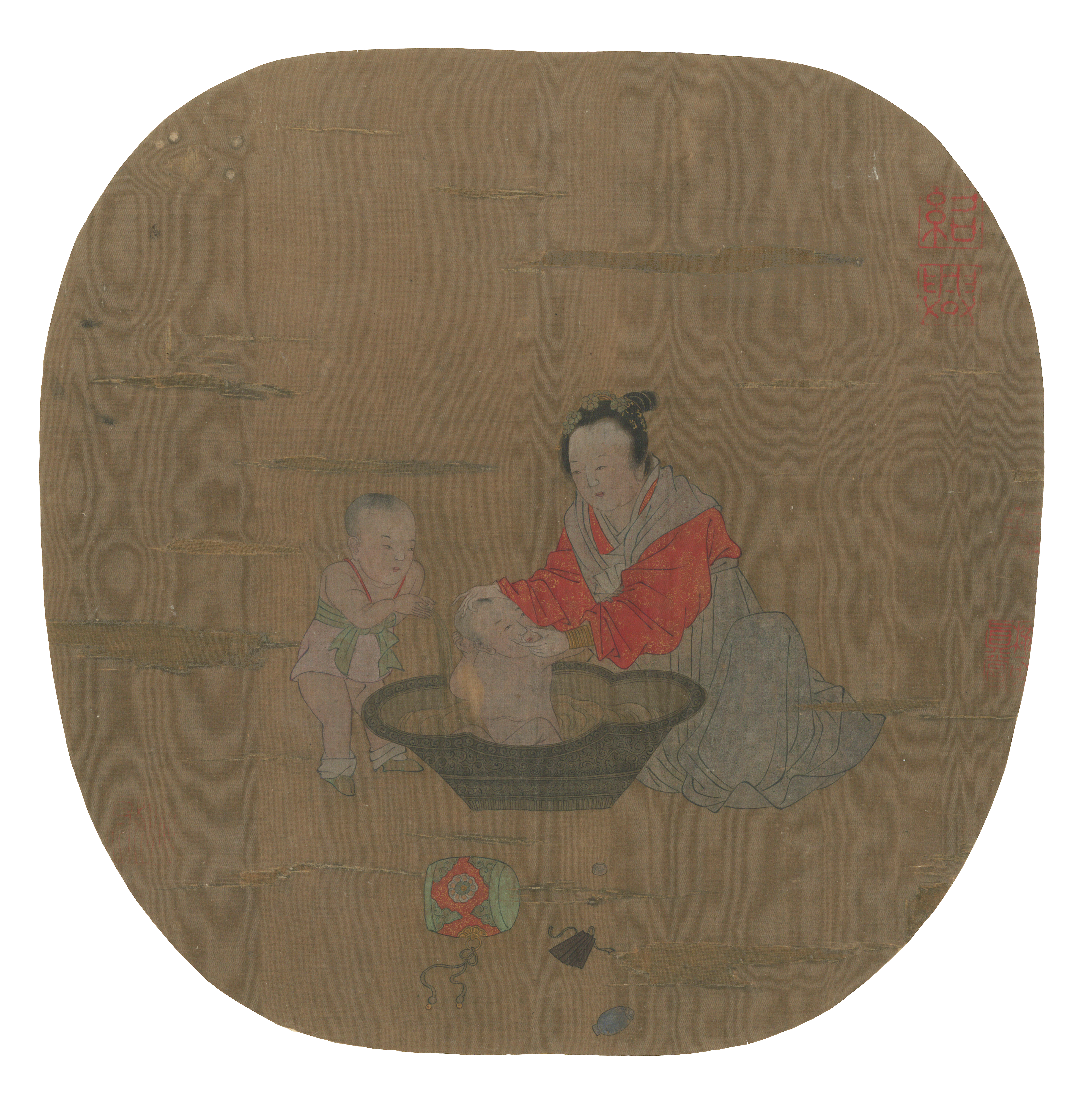 Lady Bathing Infants 浴嬰圖
