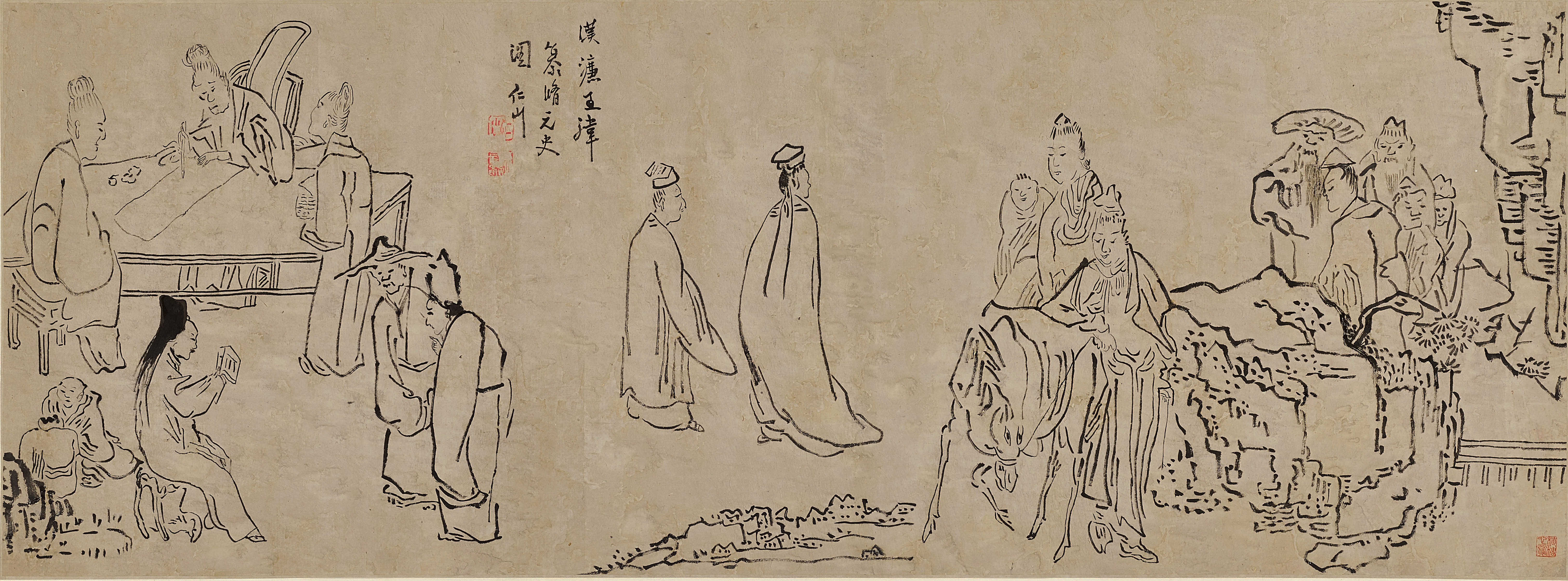 Su Renshan 1814 - 1850 — Scholar Gathering 漢濂王褘纂修元史圖