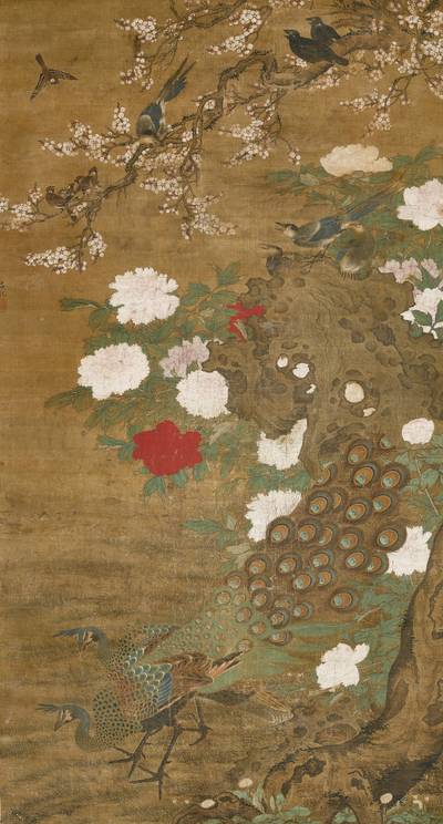 Peonies and Peacocks 牡丹孔雀圖