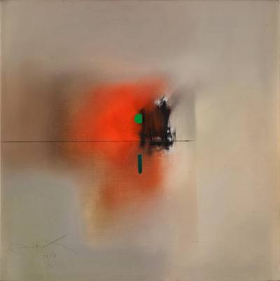 Fernando Zóbel  費南度·索培爾  Sol y tractor II 太陽與曳引機II