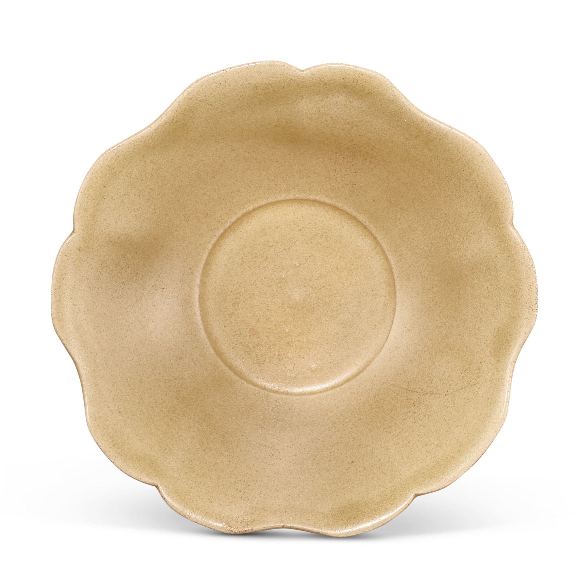 A celadon-glazed lobed dish, — A celadon-glazed lobed dish, Five dynasties 五代 青釉花口盤