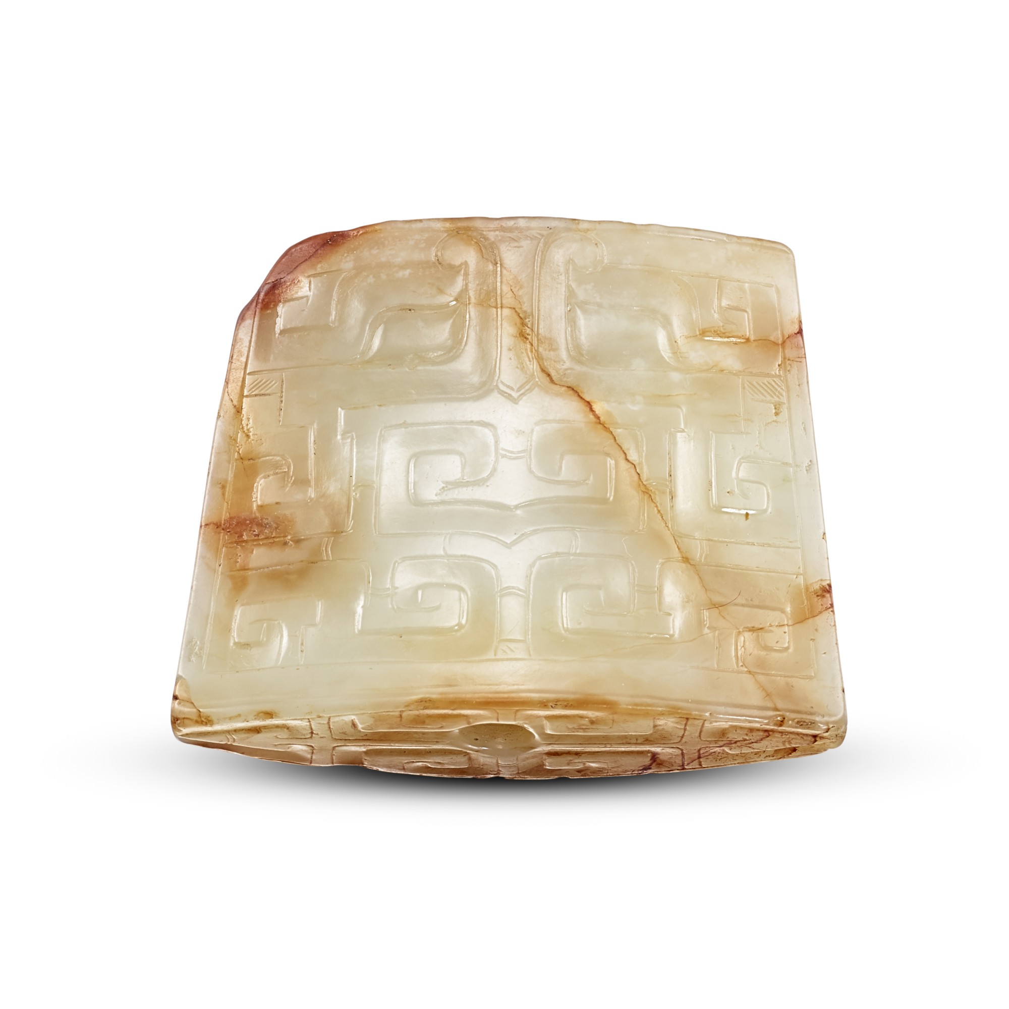 A jade sword chape — A jade sword chape Late Eastern Zhou - Han dynasty 東周末至漢 玉劍珌